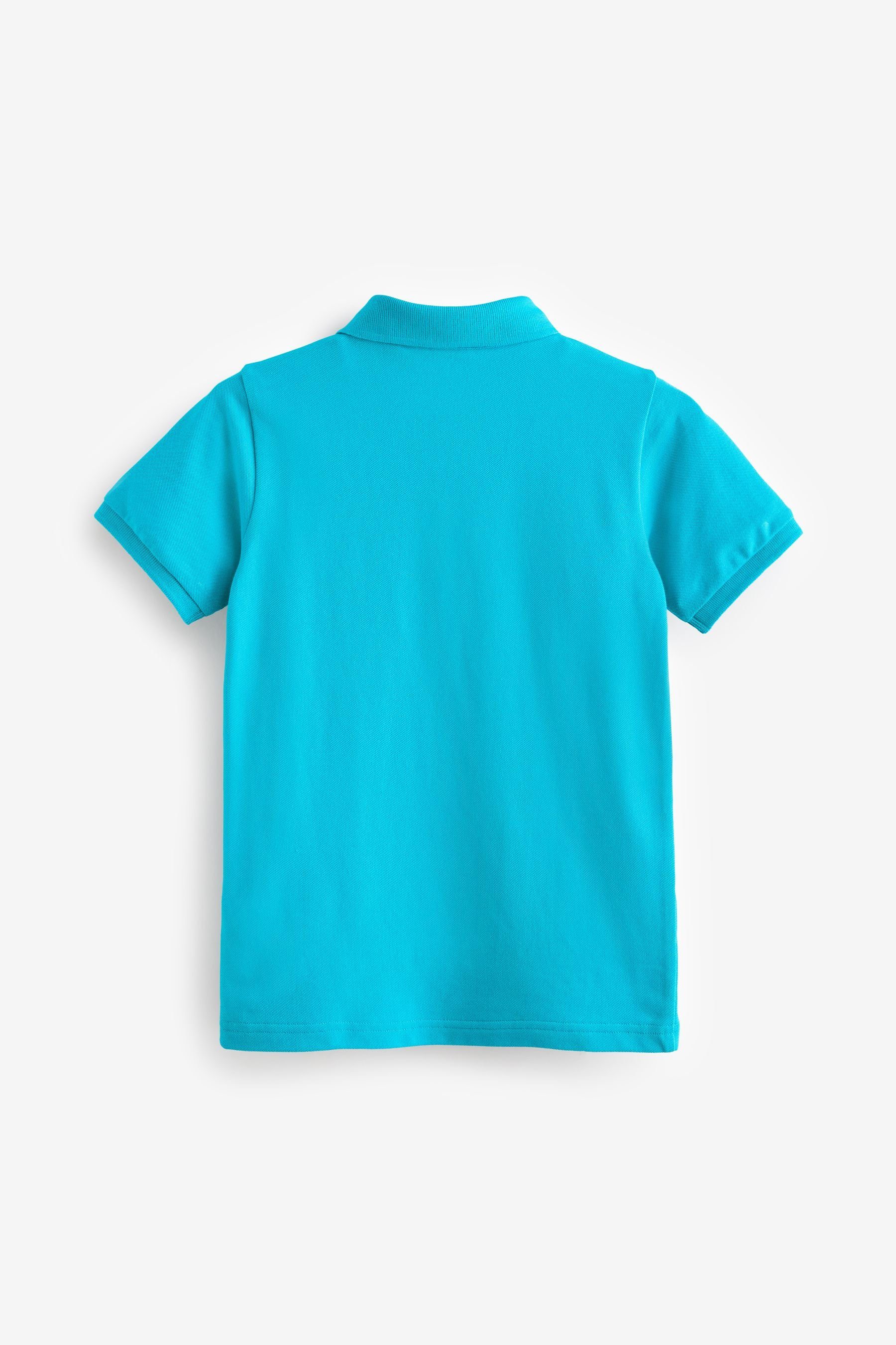 Next Blue Poloshirt (1-tlg) Turquoise Kurzärmeliges Polo-Shirt