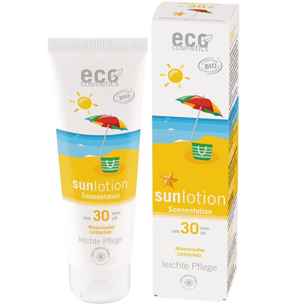 Eco Cosmetics Körperöl Sonnenlotion UVB LSF, 125 ml