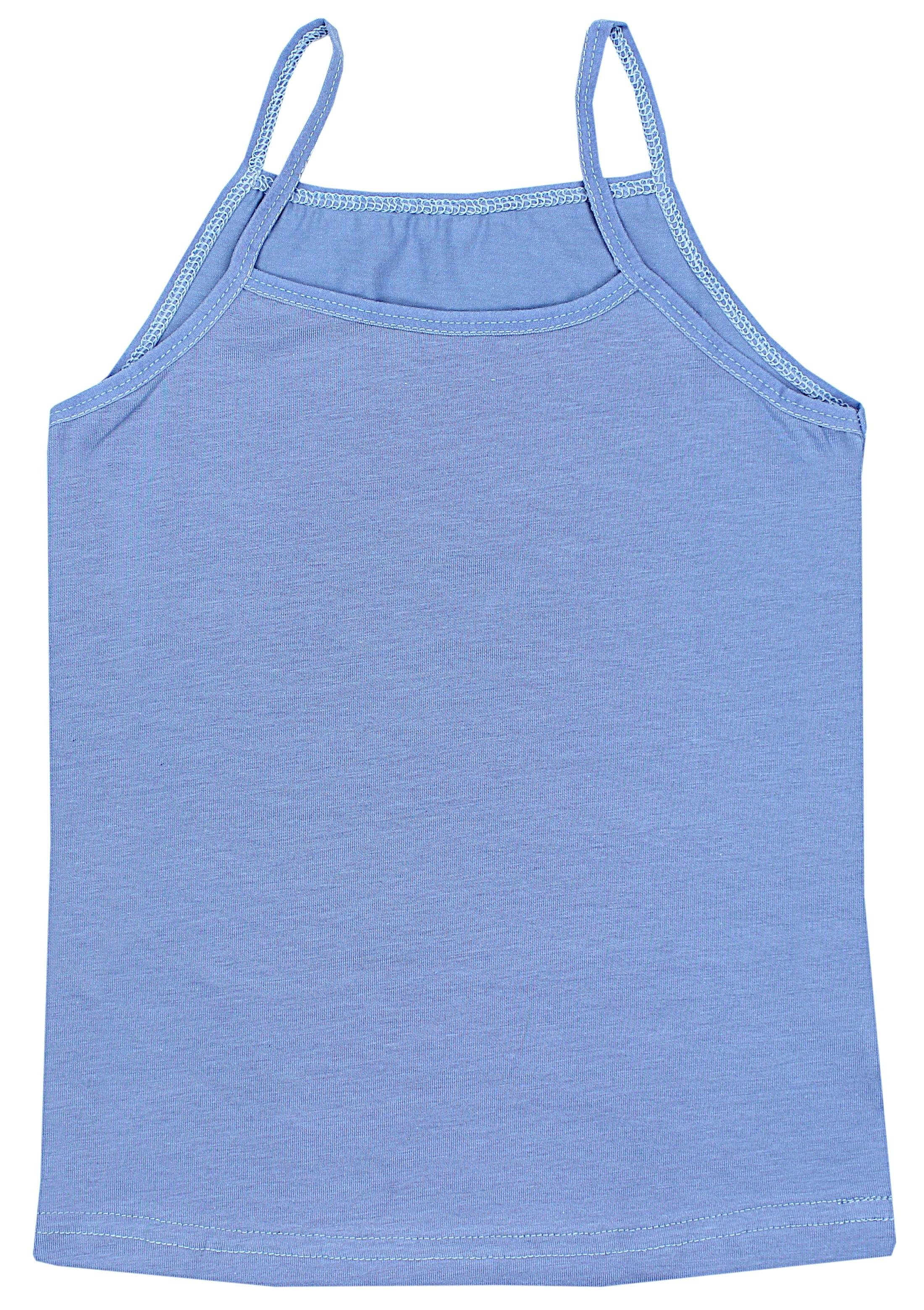 Mädchen Blau Hellblau Top TupTam Unterhemd Unterhemd Rosa Pack 5er Dunkelblau TupTam Grau Spaghettiträger