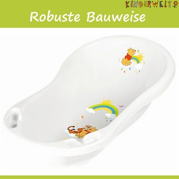 KiNDERWELT Babybadewanne Baby Badewanne 84 cm Disney Winnie Puuh weiß Babywanne