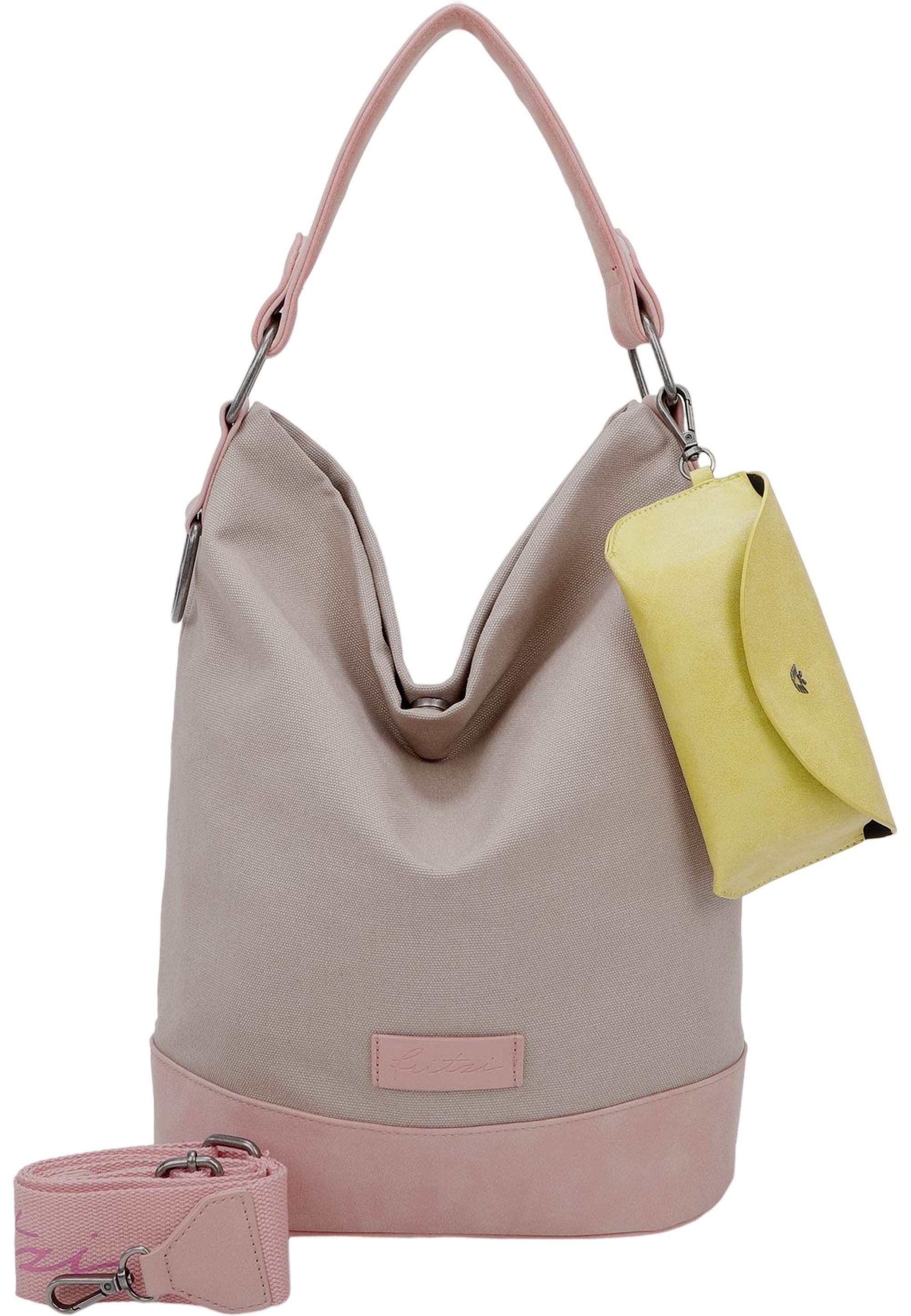 Fritzi aus Preußen Schultertasche Izzy07 Olga, aus veganen und recycelten Materialien beige