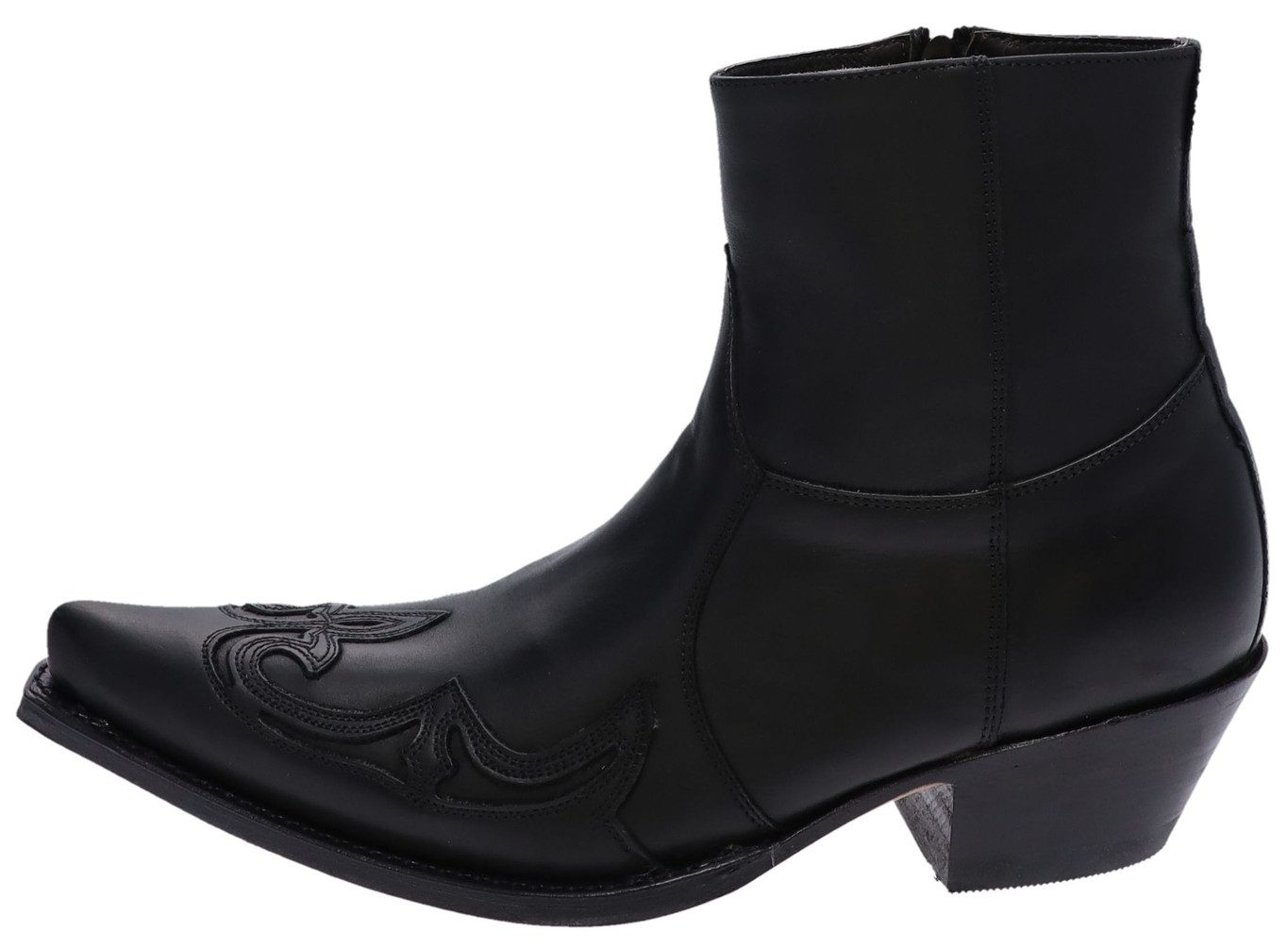 Sendra Boots JAVI 7783 Schwarz Westernstiefelette Rahmengenähte Westernstiefelette