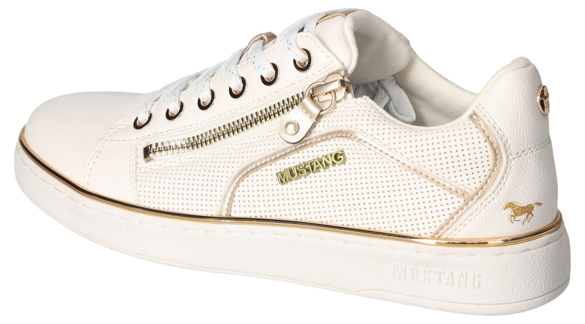 Mustang Shoes Sneaker, Plateausneaker, Schnürschuh mit Metallic Details
