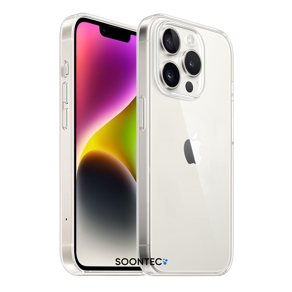 SOONTEC Handyhülle Hülle für iPhone mit MagSafe Clear Case Schutz aus transparentem Acryl, für iPhone Reihe 15/14