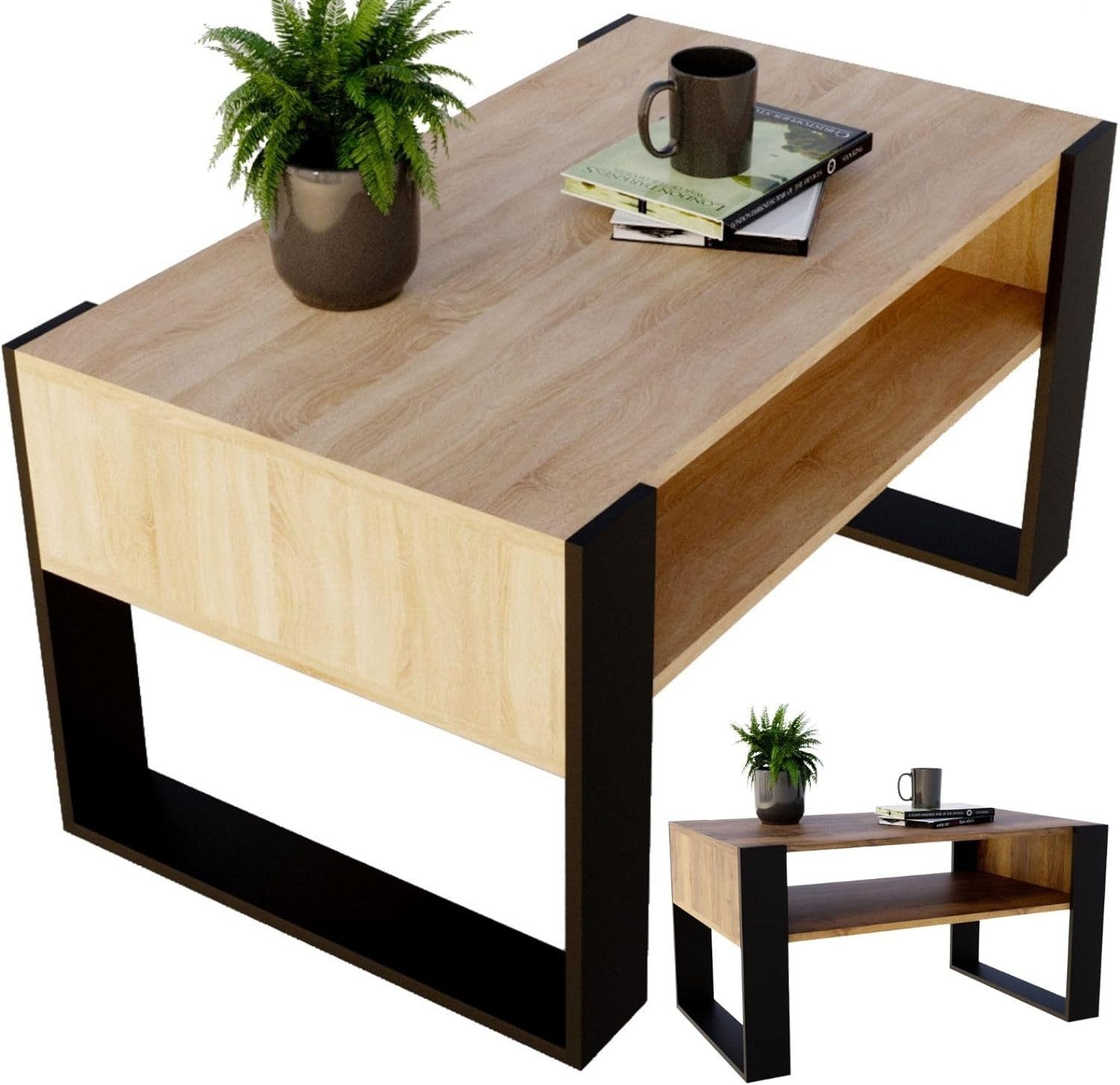 CraftPAK Wohnzimmertisch Wohnzimmer Tisch KARO92 Couchtisch günstig online kaufen