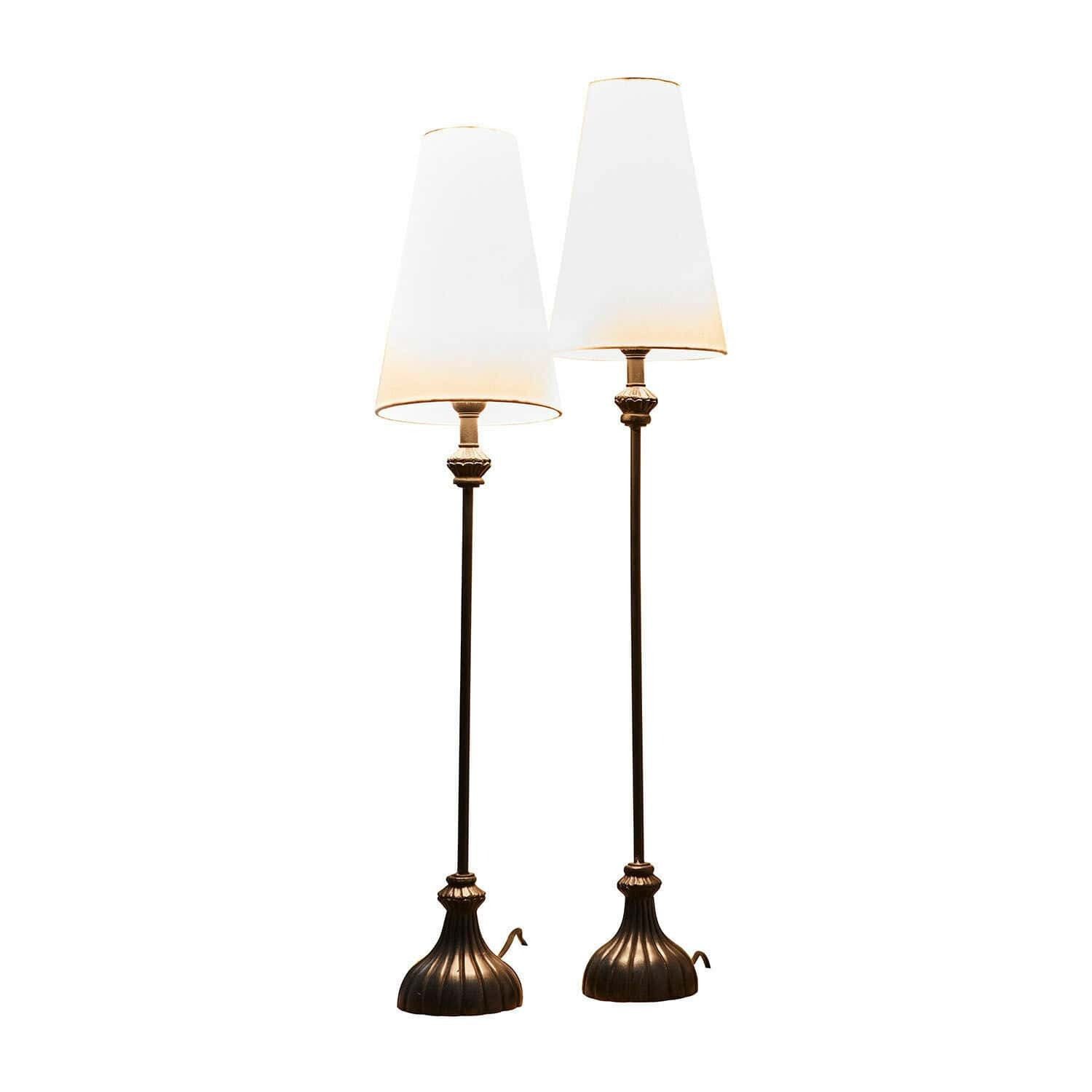 Mirabeau Tischleuchte Tischlampe 2er Set Ambrosse schwarz/creme