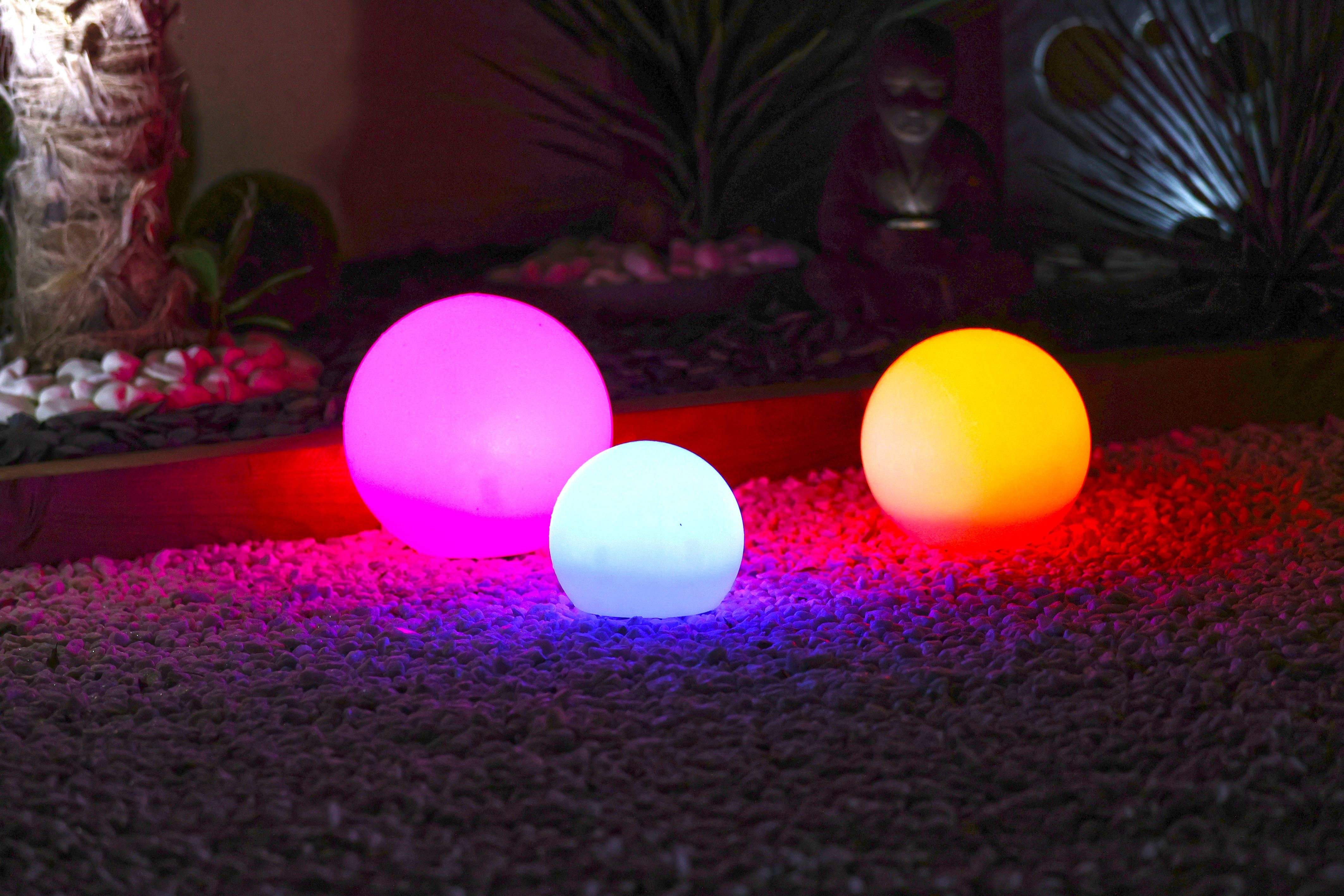 Ubbink LED Gartenleuchte MultiBright Solar Float 20, Ein-/Ausschalter, LED fest integriert, Farbwechsler, Kaltweiß, RGB, für Garten, Teich oder Pool