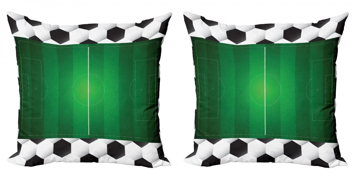 Kissenbezüge Modern Accent Doppelseitiger Digitaldruck, Abakuhaus (2 Stück), Fußball Football Field Goal