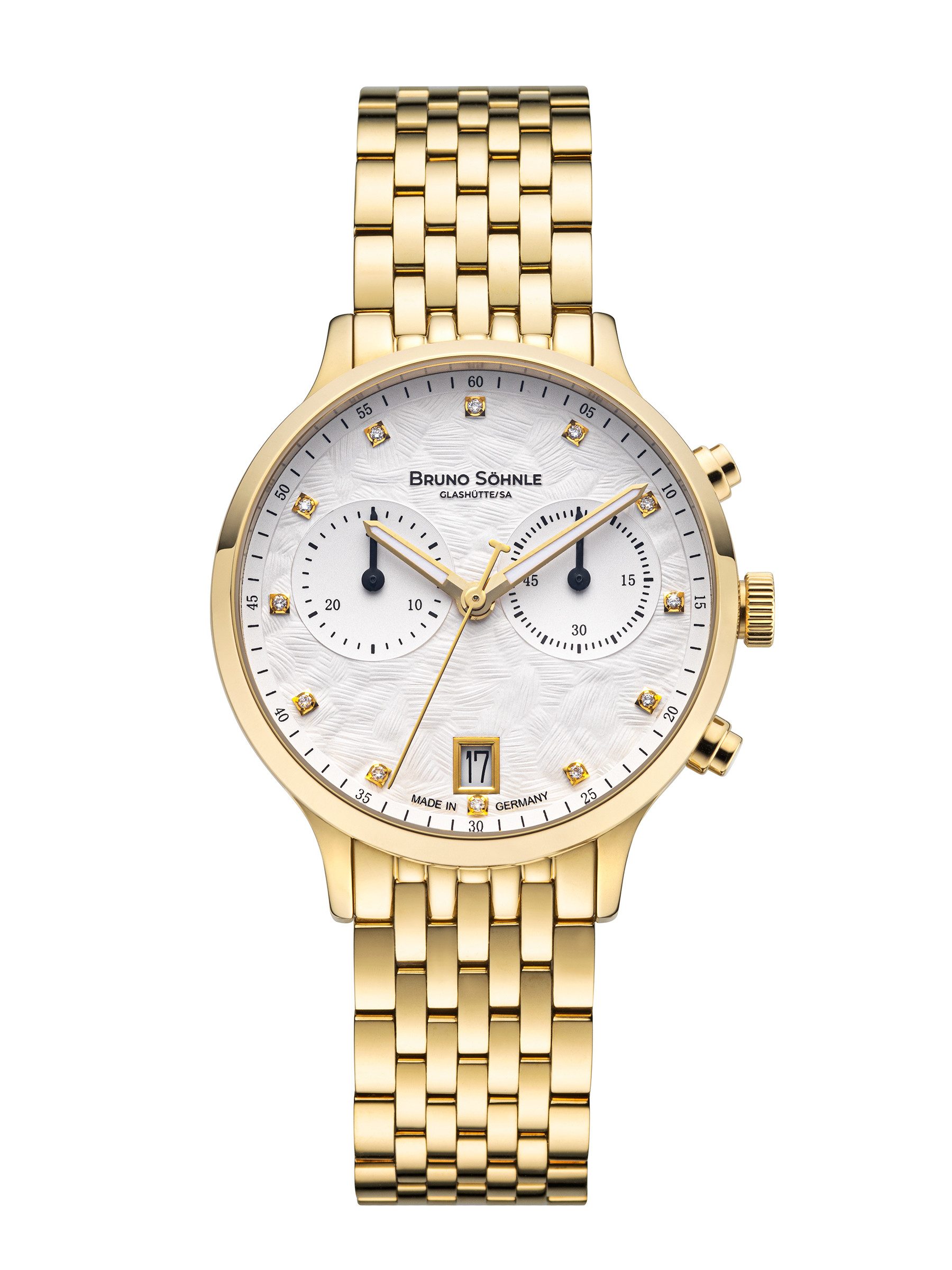 BRUNO SÖHNLE Chronograph Damenuhr Glashütte Bruno Söhnle Bologna Chronograph IPG