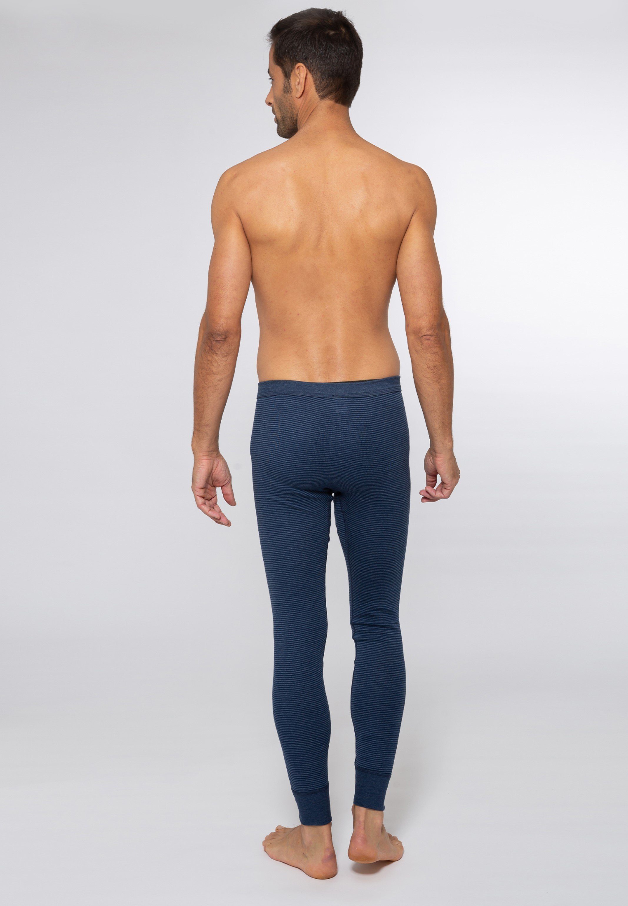 Lange Baumwolle Eingriff (1-St) Unterhose Feinripp Unterhose Mit Lange - Blau - Ammann - Jeans