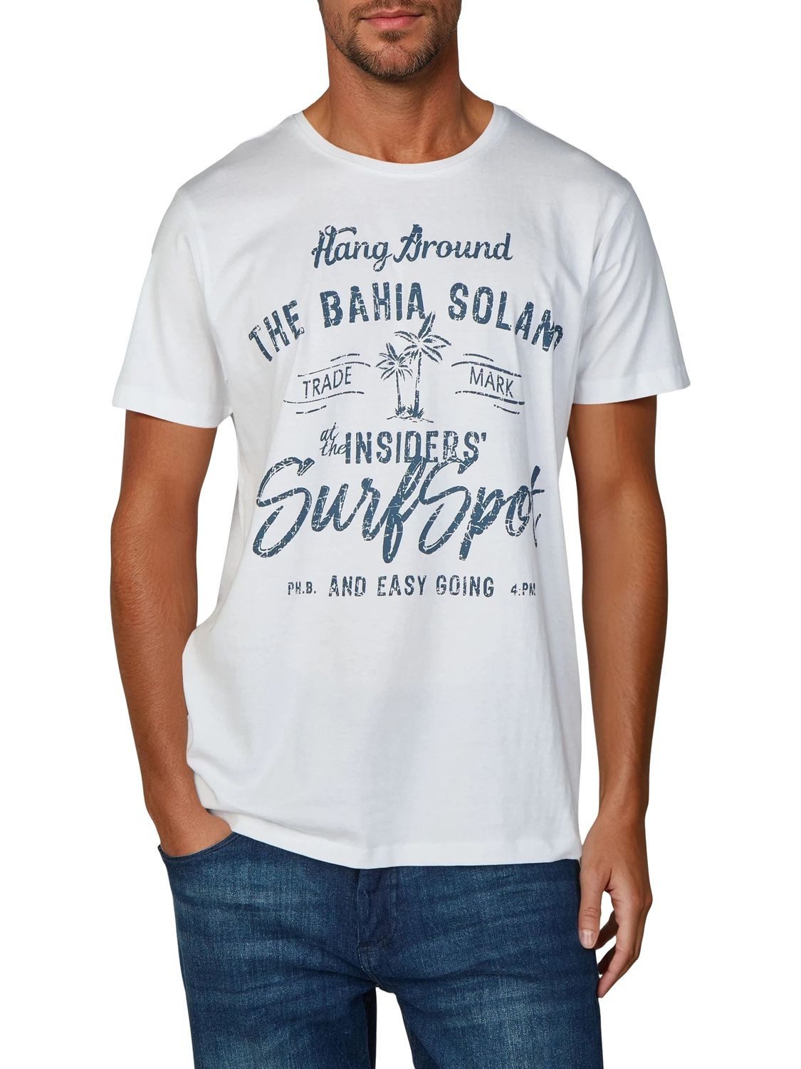 riverso T-Shirt Herren Printshirt RIVLeon Regular Fit (4-tlg) Kurzarm Tee Shirt mit Rundhalsausschnitt aus 100% Baumwolle