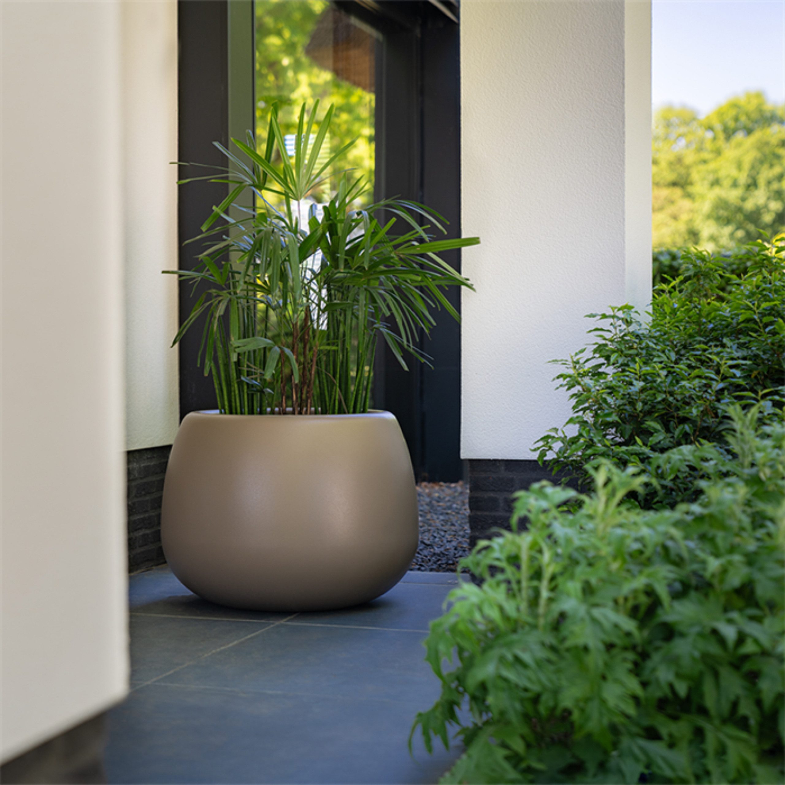 Adezz Pflanzkübel Adezz Mero Pflanzgefäß Fiberglas Pflanzkübel Blumenkübel 120x70