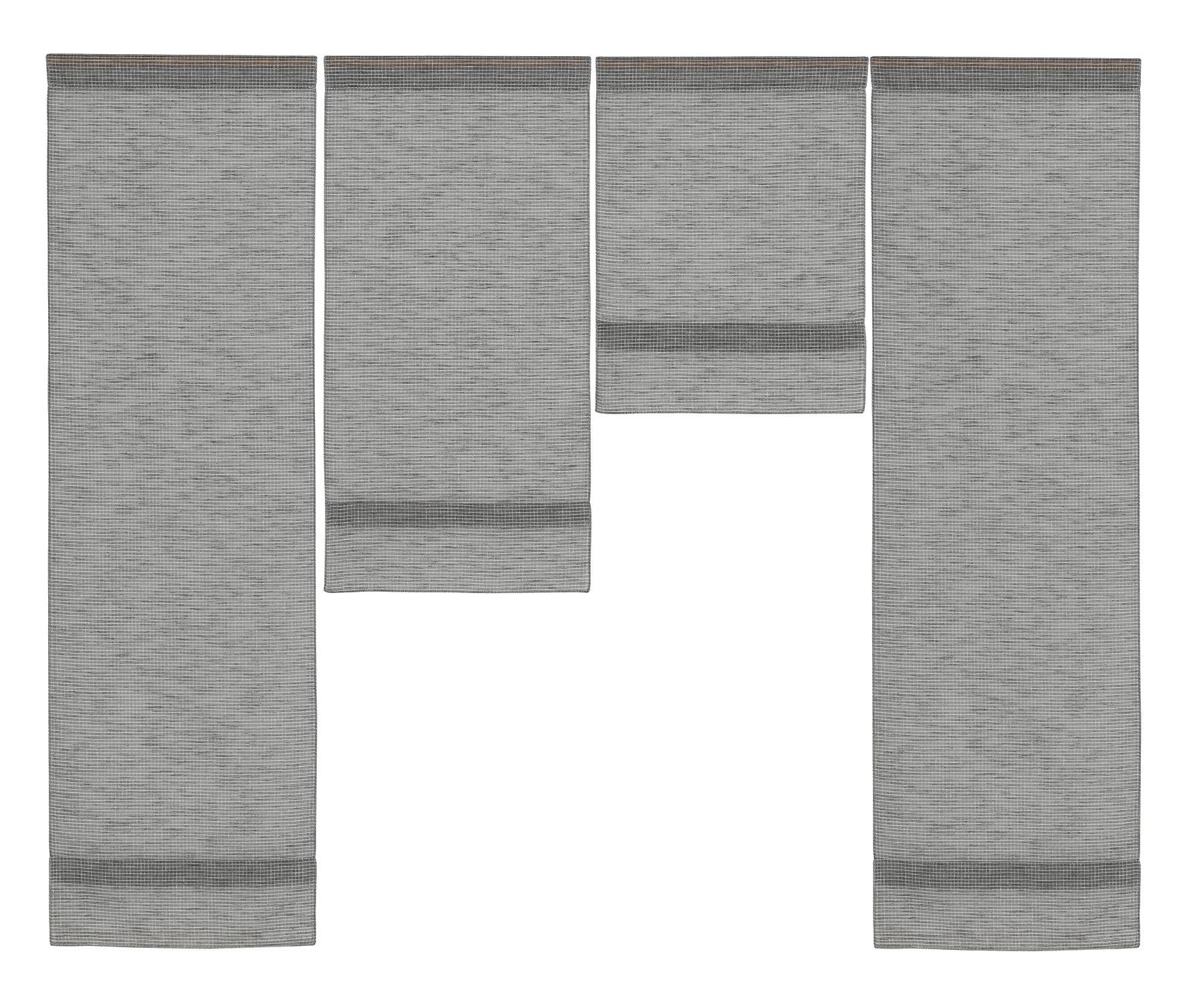 EXPERIENCE Scheibengardine Scheibengardine modern 3er I 4er Mini Flächenvor günstig online kaufen