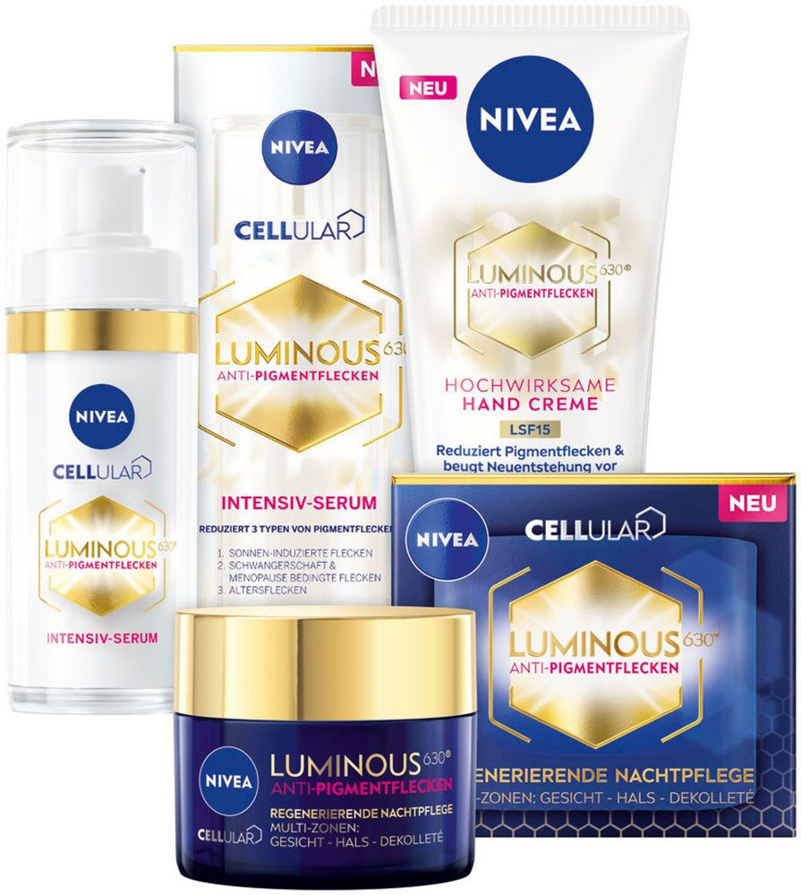 Nivea Pflege-Set Cellular Luminous, 4-tlg., für die gezielte Pflege bei Pigmentflecken und Altersflecken