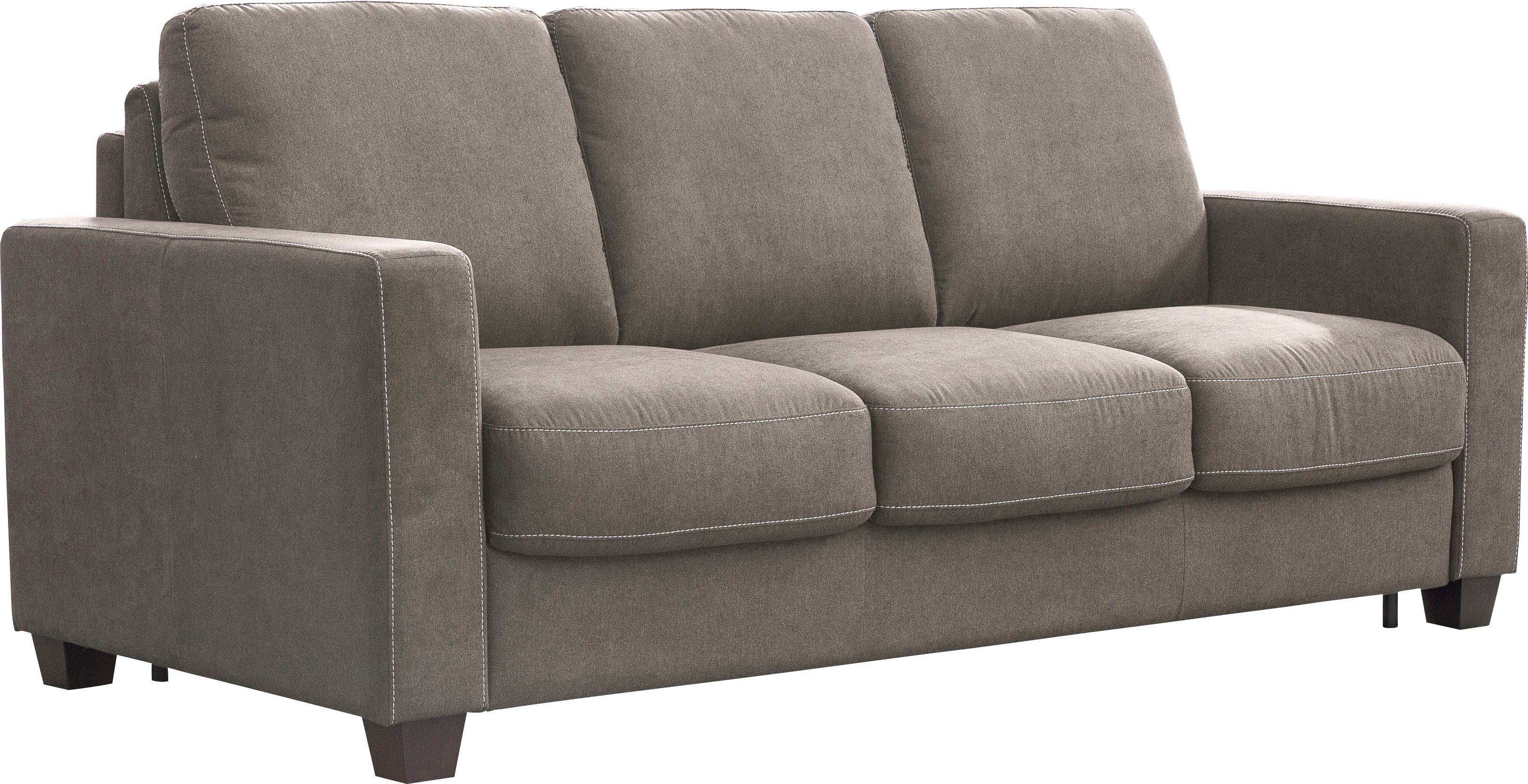 Nias Italia Schlafsofa Prato, Liegefläche 150/208 inkl. Metallgestell, klappbaren cm Matratze taupe und