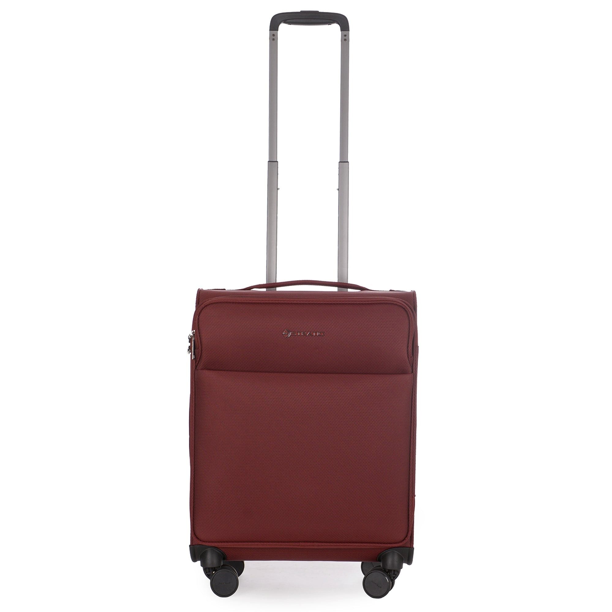Stratic Reisetasche Light + -4-Rollen-Kabinentrolley 55 cm (dark red)