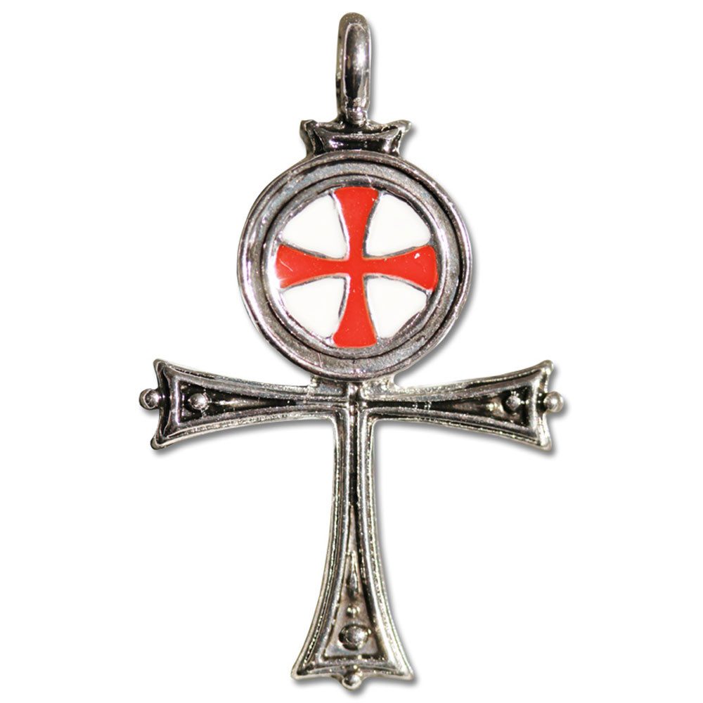 HOPLO Kettenanhänger Tempelritter Ankh Anhänger Schmuck - Ankh, Mittelalter - 25x35mm