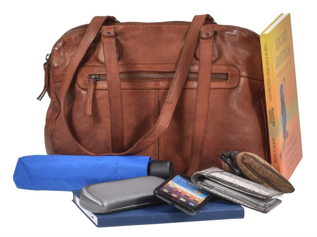 Bear Design Umhängetasche "Lieke" Cow Lavato Leder, Handtasche, 2 getrennte günstig online kaufen