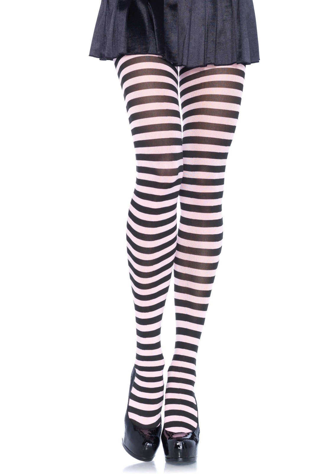 Streifenstrumpfhose Schwarz-Weiß – Kindergröße (6-8 Jahre), 100% Nylon Für Piraten- & Mottoparty-Kostüme