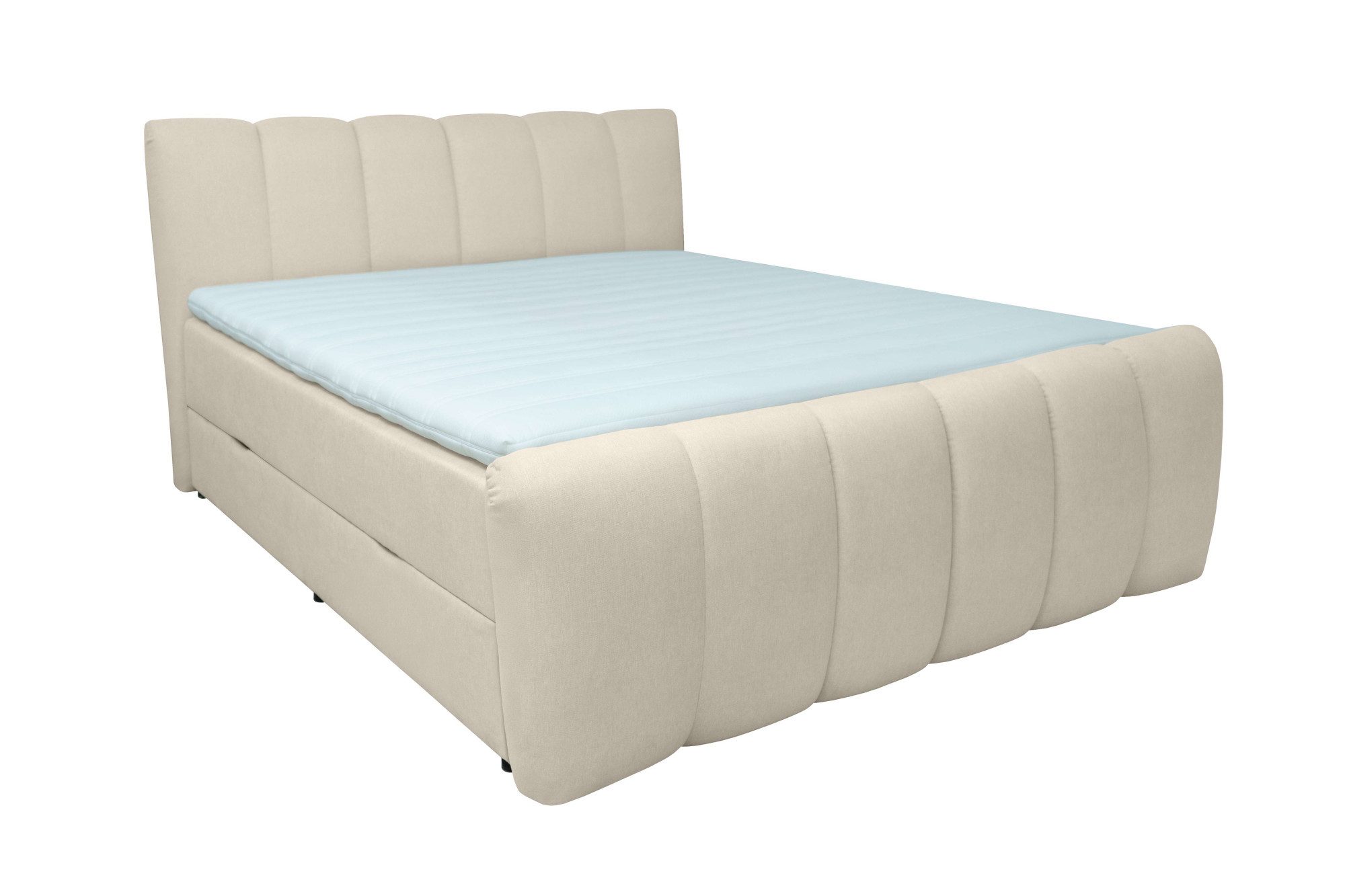 OTTO home Boxbett DORA, Doppelbett inkl. Bettkasten, Federkernbett, Breiten: 160, 180 cm, Boxbett: 5-Z-Taschenfederkern im Unterbau, Härtegrad 3, inkl. Topper