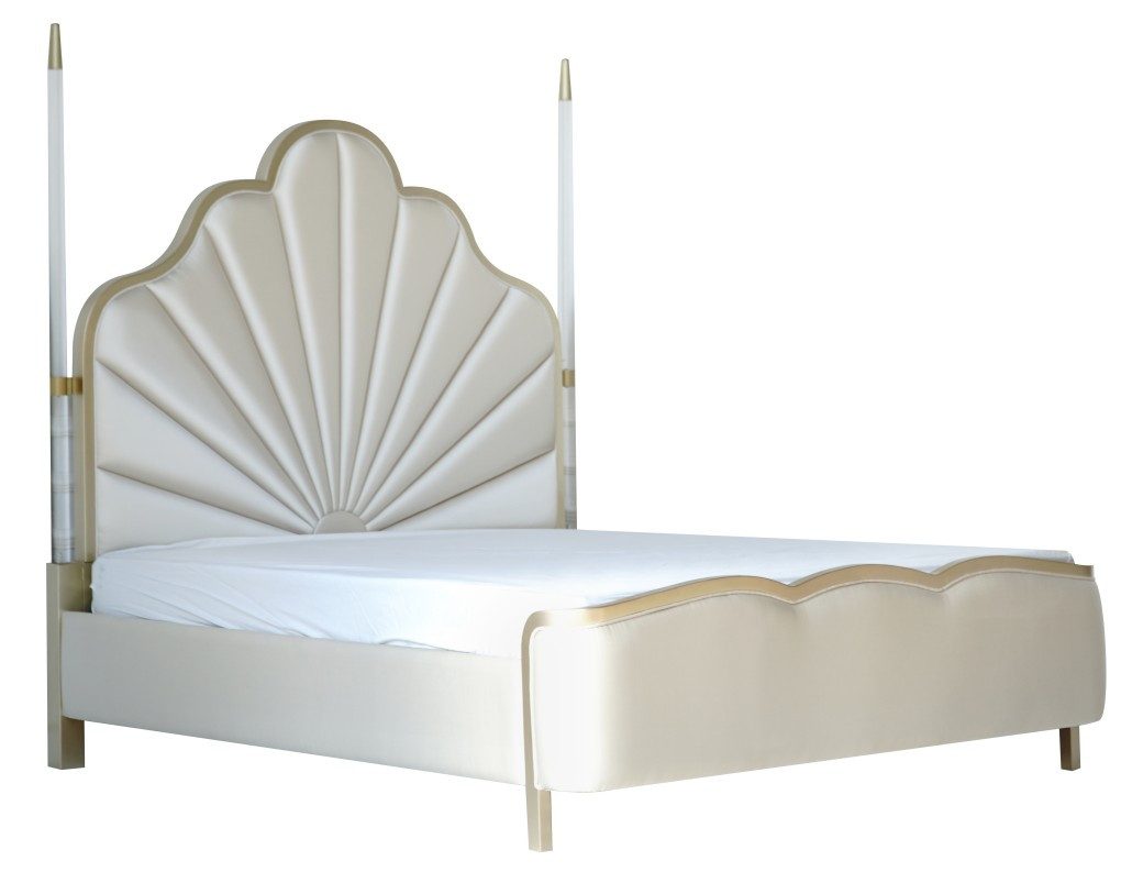 JVmoebel Polsterbett Elegantes Leder-Doppelbett mit Polsterung für das Schlafzimmer (Bett), Made in Europa