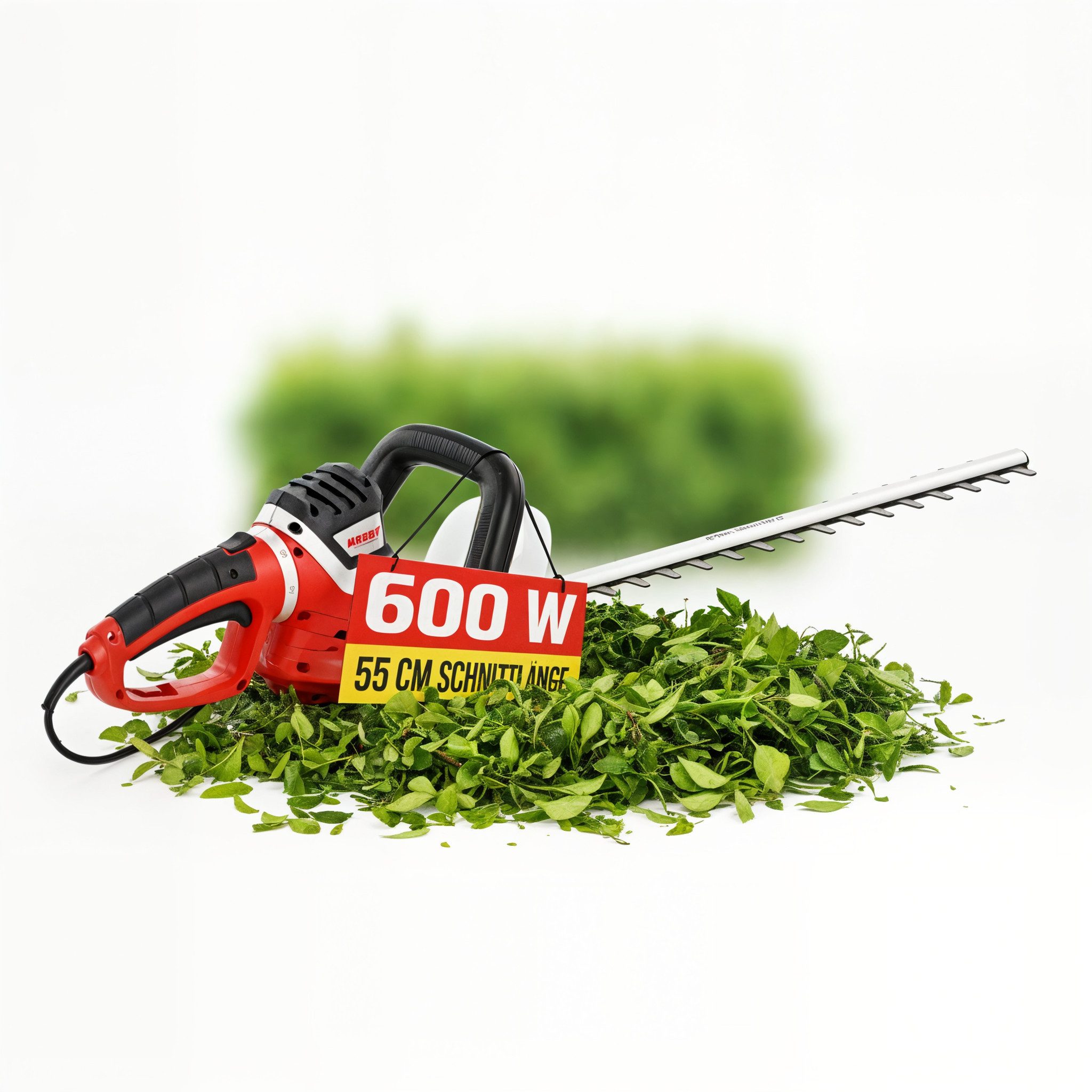 Hecht Elektro-Heckenschere LASER Cut Messer, 55 cm Schnittlänge, 600 W, 3kg, Diamant geschliffen, mit Köcherschutz