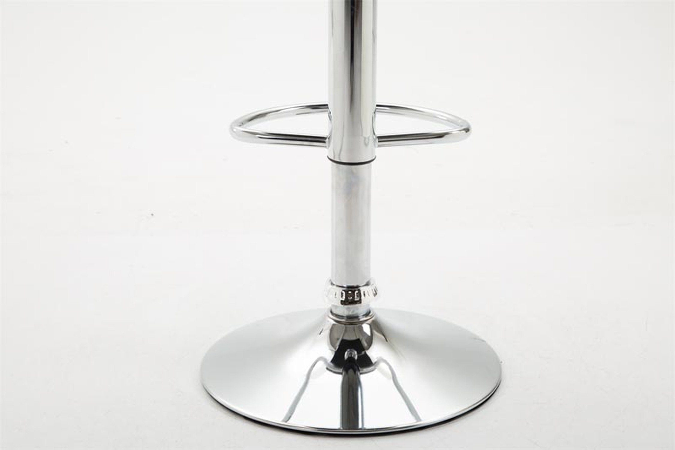 - - & TPFLiving Kunstleder drehbar Barstuhl Fußstütze 360° für Dynasty2 Theke höhenverstellbar (mit Grau chromfarbener Stahl - Hocker Küche), Barhocker Sitzfläche: -