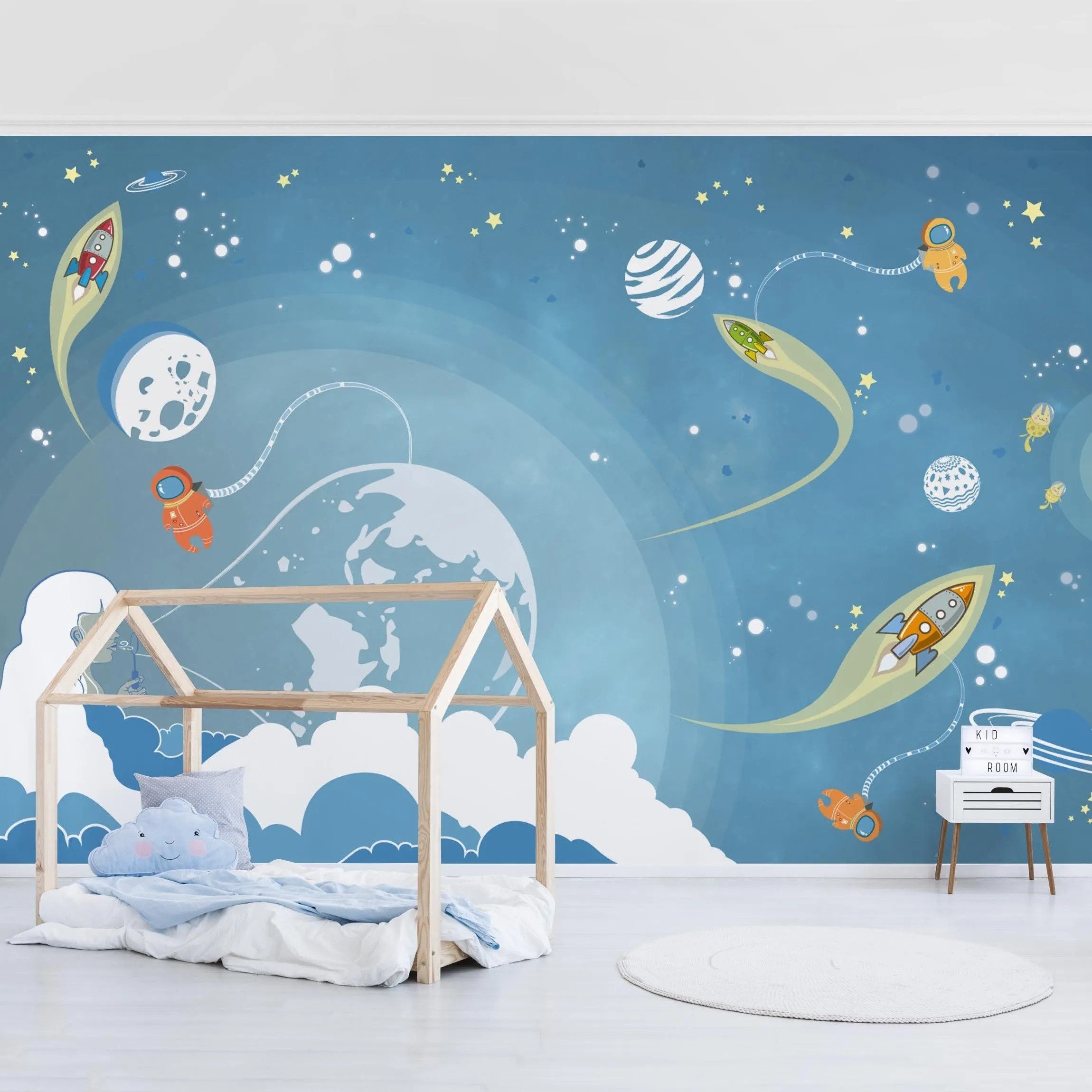 Bilderdepot24 Kindertapete Kinderzimmer Buntes Weltraumtreiben Kinder Wandd günstig online kaufen