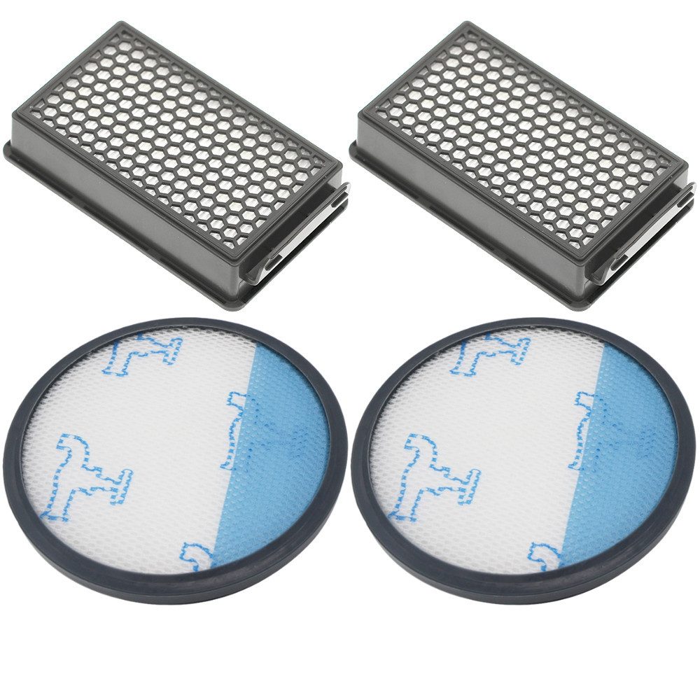 Trade-Shop Filter-Set HEPA 2x passend für Moulinex MO3969PA MO3985PA MO3774PA, Zubehör für Rowenta ZR005901, RS-RT900574, ZR903501, RS-RT900586, Set aus Vormotor-Filter (Schaumstoff) u. Abluftfilter (Filterkassette)