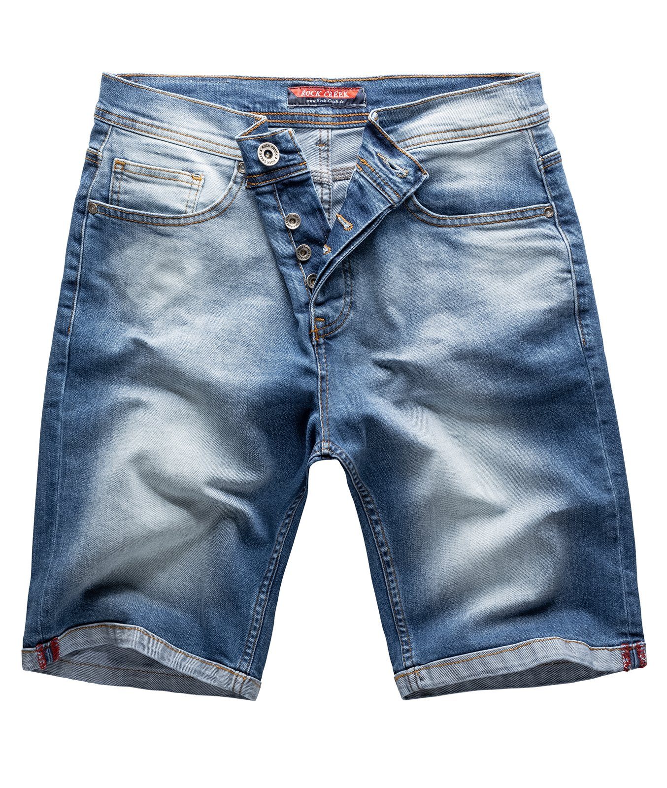 Rock Creek Jeansshorts Herren Shorts Denim Blau RC-2208