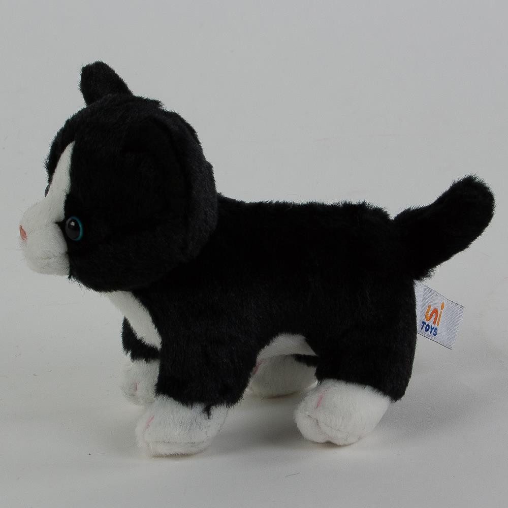 Teddys Rothenburg Kuscheltier Katze schwarz/weiß stehend 14 cm Stoffkatze P günstig online kaufen