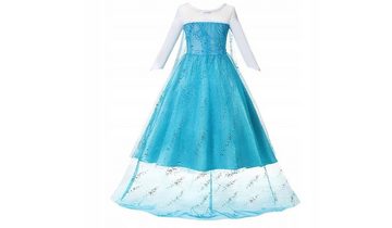 Festivalartikel Kostüm Elsa Frozen Kostüm für Kinder- Prinzessin Kleid + Zubehör