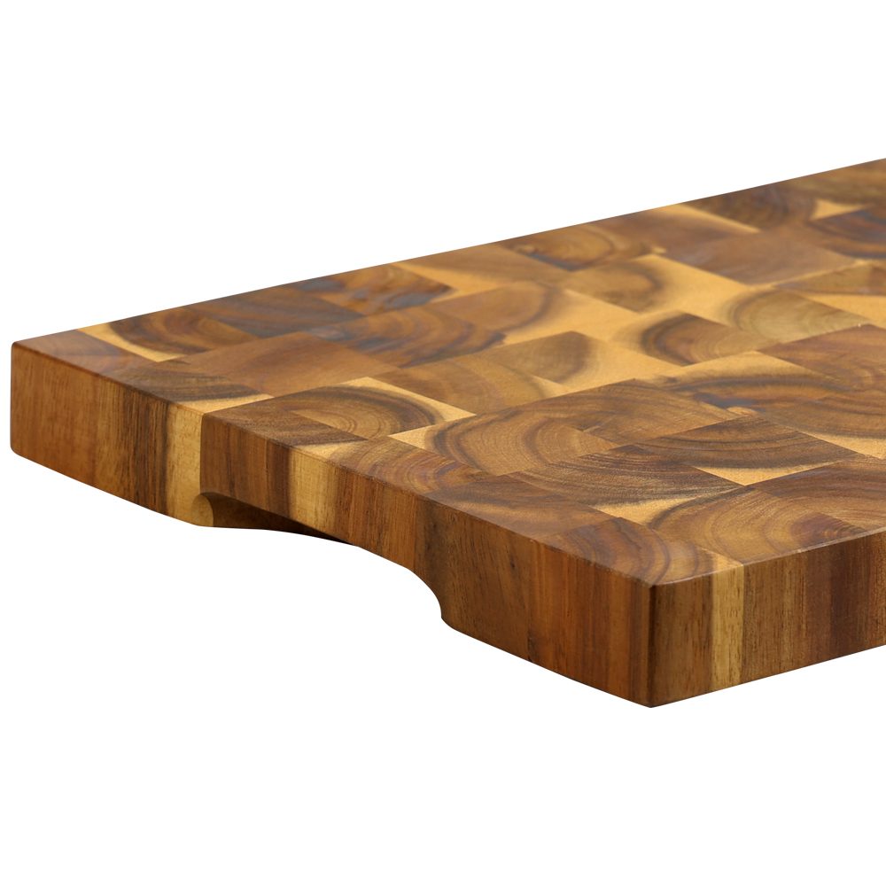 KESPER® Schneidebrett Tranchierbrett, Akazie, Stirnholz, FSC, Akazienholz, (1-St), mit Griffmulden