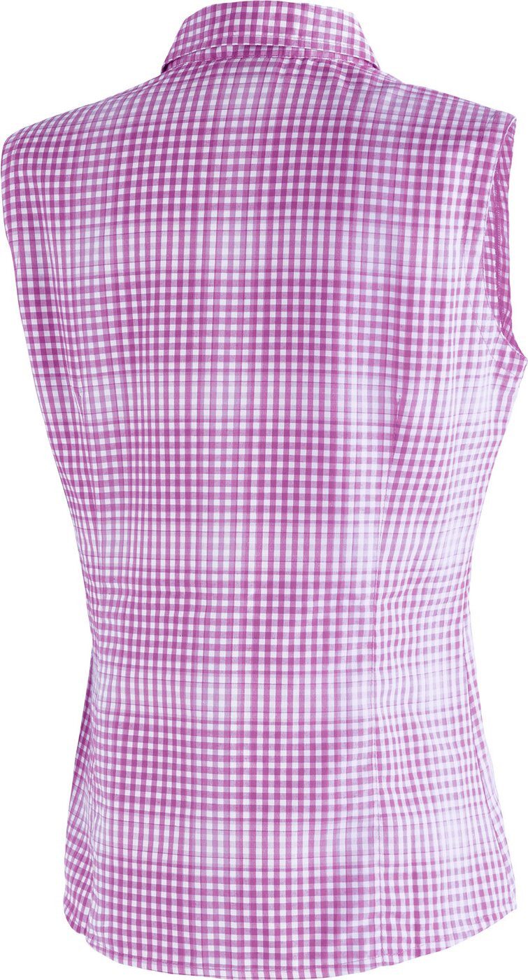 Maier Sports Blusentop PALOMA Da-Bluse o. Arm LILAC CHECK
