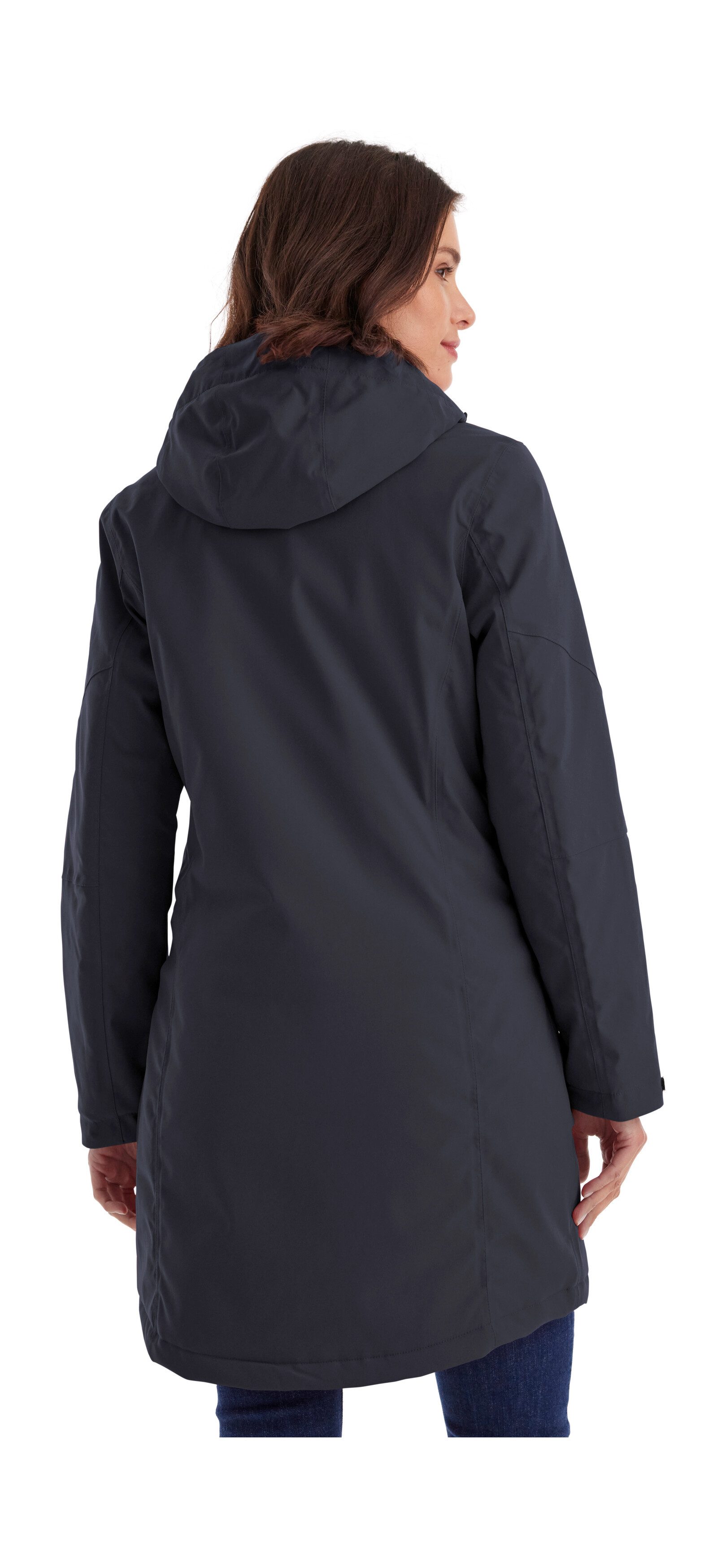 Killtec Parka Damen Funktionsparka Wasserdichter, atmungsaktiver Damenparka mit abnehmbarer Kapuze