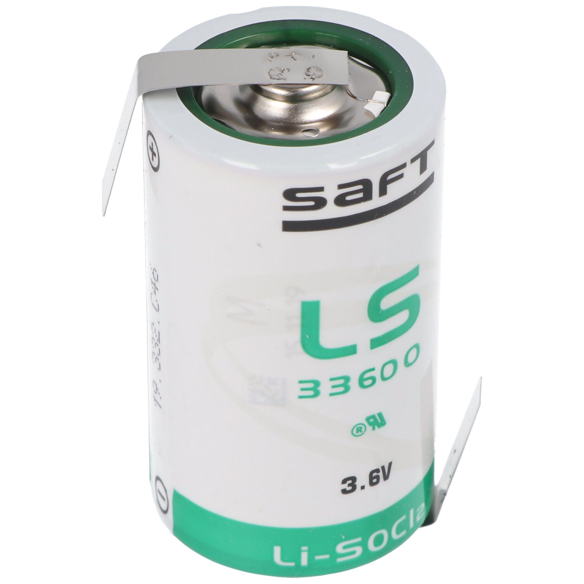 Saft »SAFT LS33600 Lithium Batterie 3.6V Primary mit Löt« Batterie, (3,6 V)