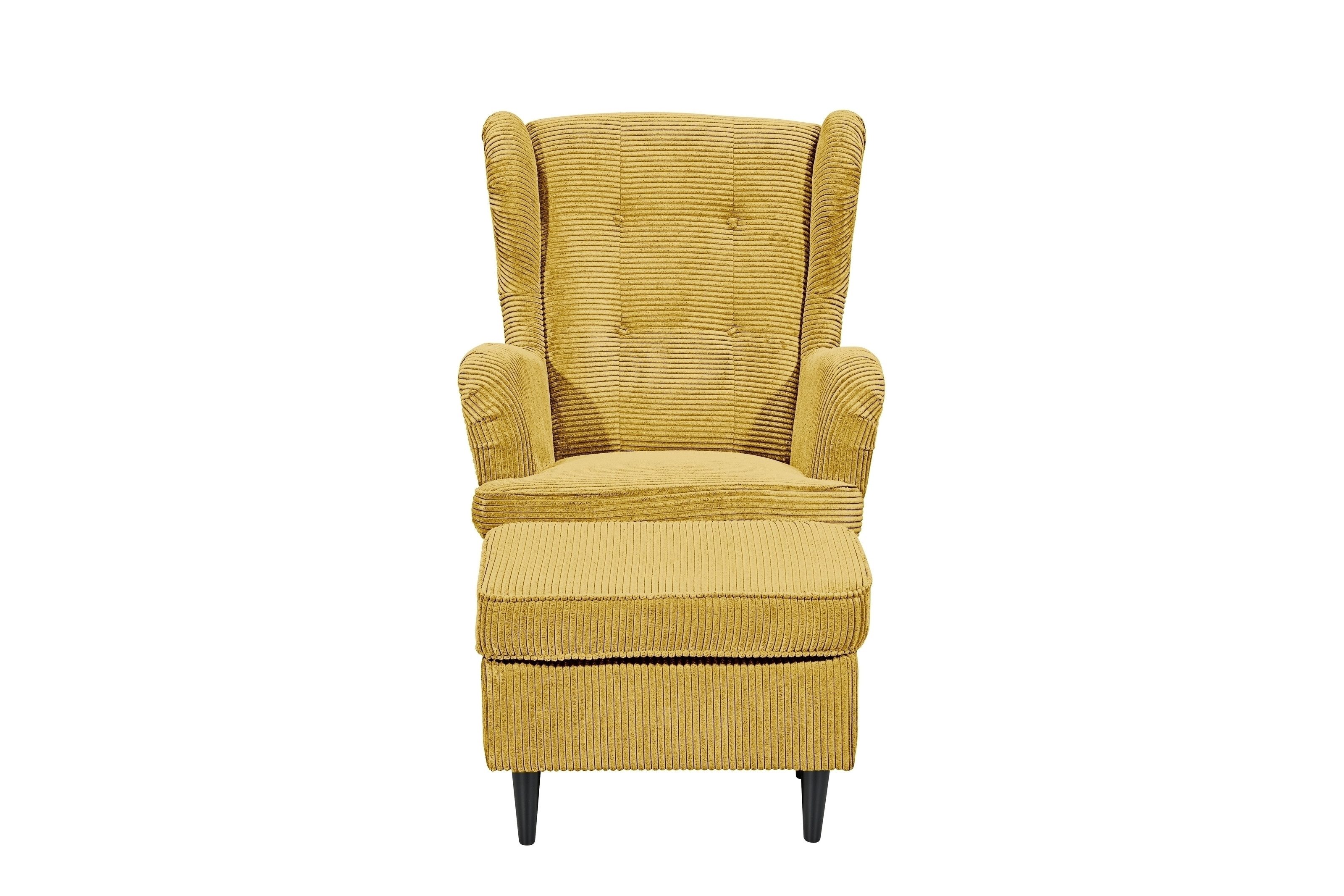 freiraum Ohrensessel OSKAR (Sessel und Hocker), (Sessel und Hocker) in mustard - 78x102x98 (BxHxT)