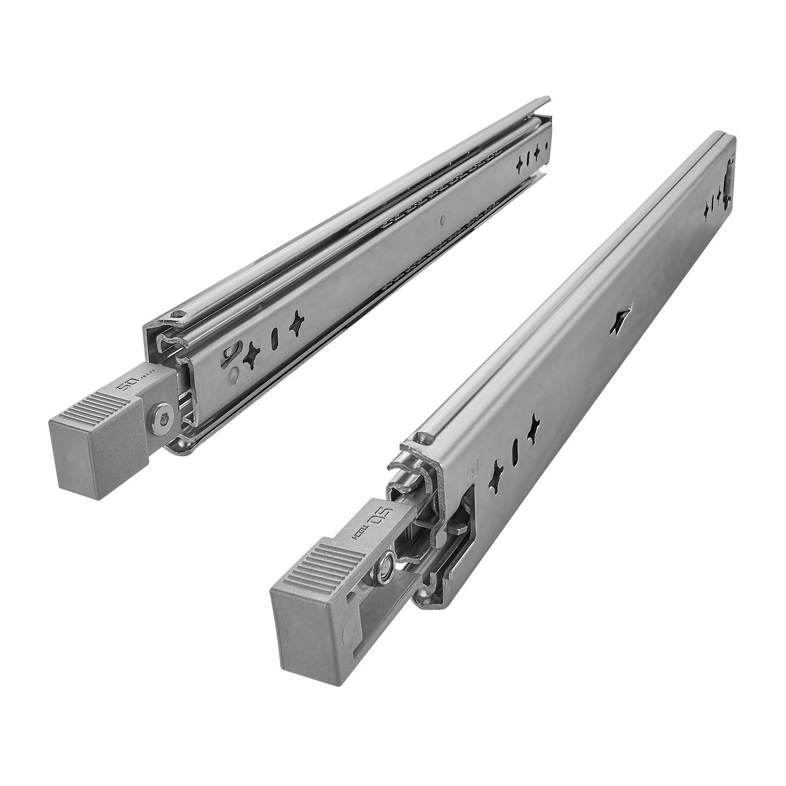 SO-TECH® Auszug Schwerlastauszug 120kg VarioSlide für Heckauszug, Hebel grau, KV1-120-H58-900 EH 900 mm (nicht trennbar) mit Lock-in/out