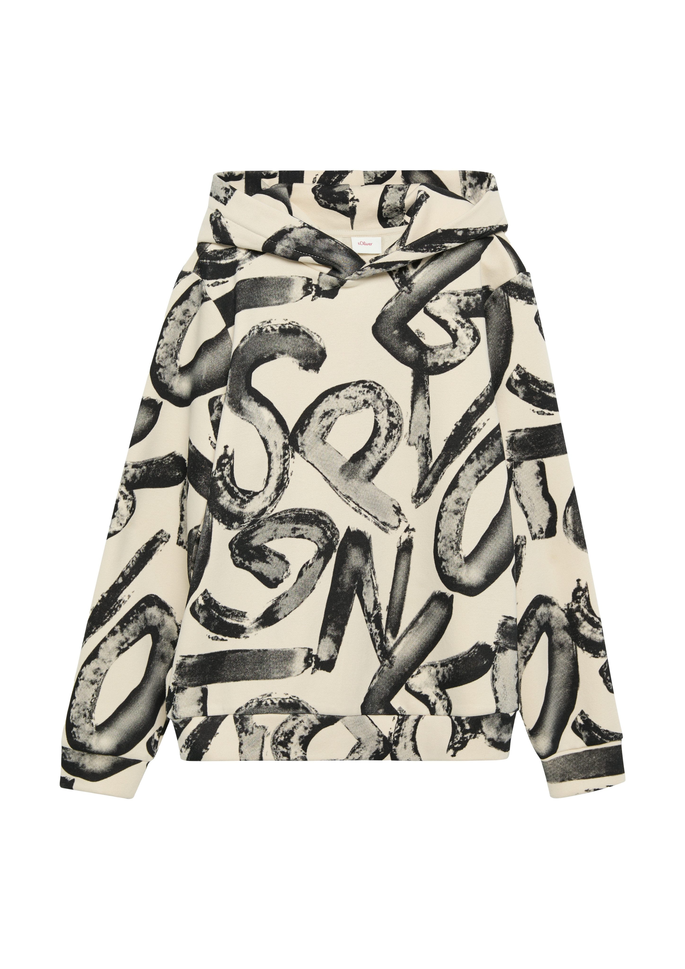 s.Oliver Junior Kapuzensweatshirt mit All-Over Print