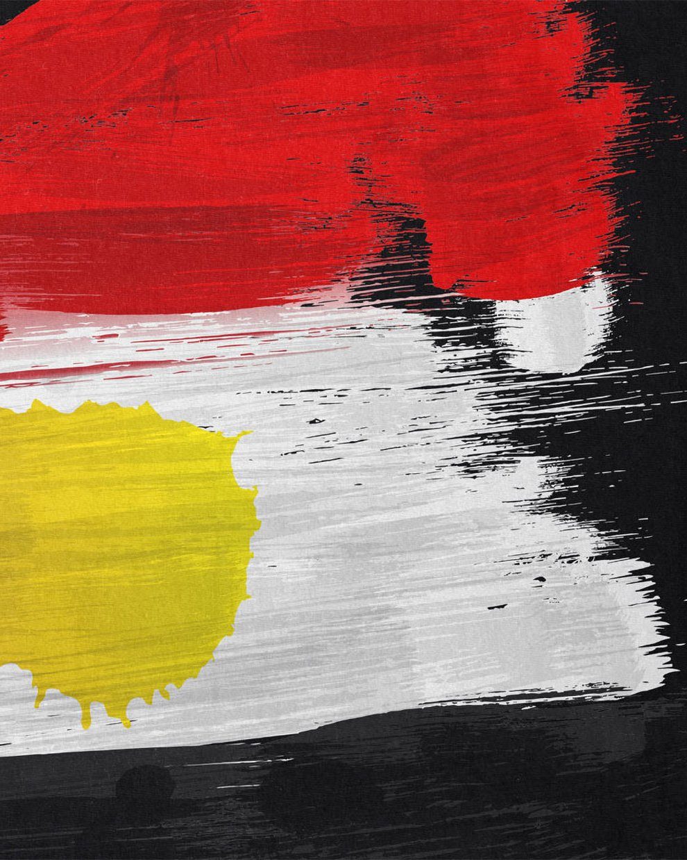 EM Sport Fußball Herren schwarz Ägypten Print-Shirt WM T-Shirt Fahne Egypt Flagge style3