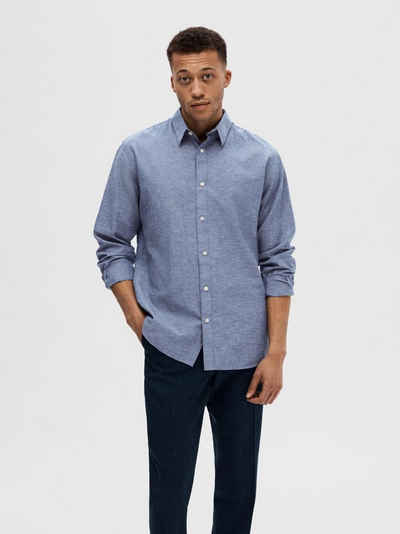 SELECTED HOMME Leinenhemd NEW-LINEN SHIRT unifarben