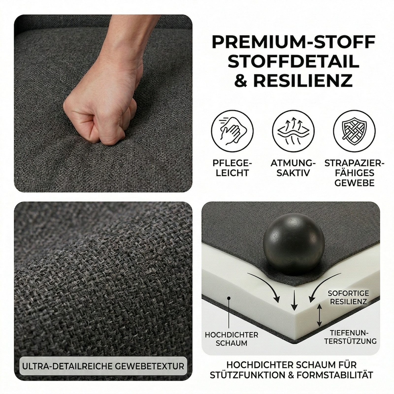 Jiexi Schaukelstuhl Premium Schaukelstuhl, Moderner Relaxsessel für Wohnzimmer – Bild 5 von 5