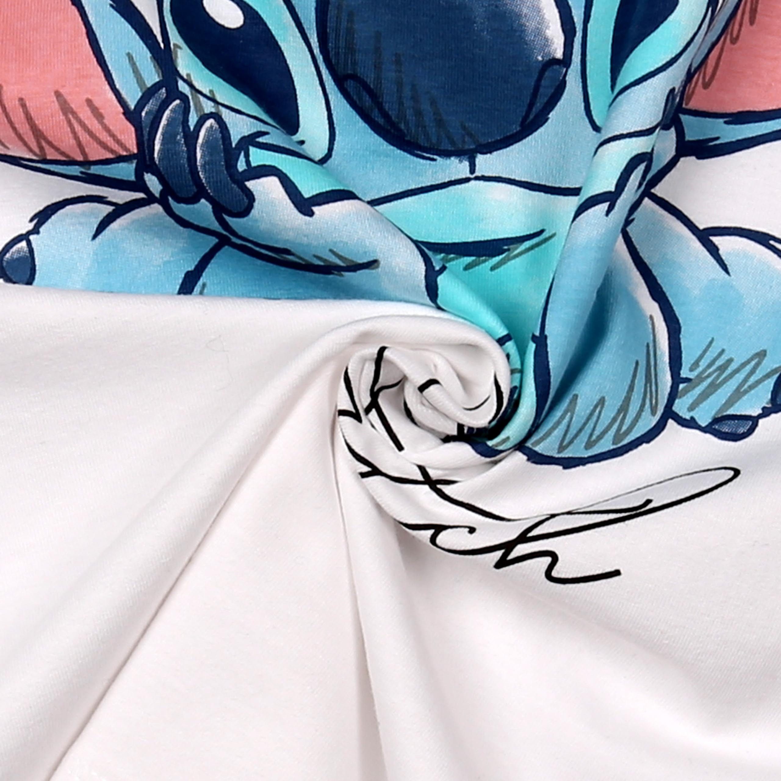 Disney Schlafanzug DISNEY Stitch Damen-Pyjama aus Baumwolle – kurzarm, zweiteilig – Bild 5 von 5