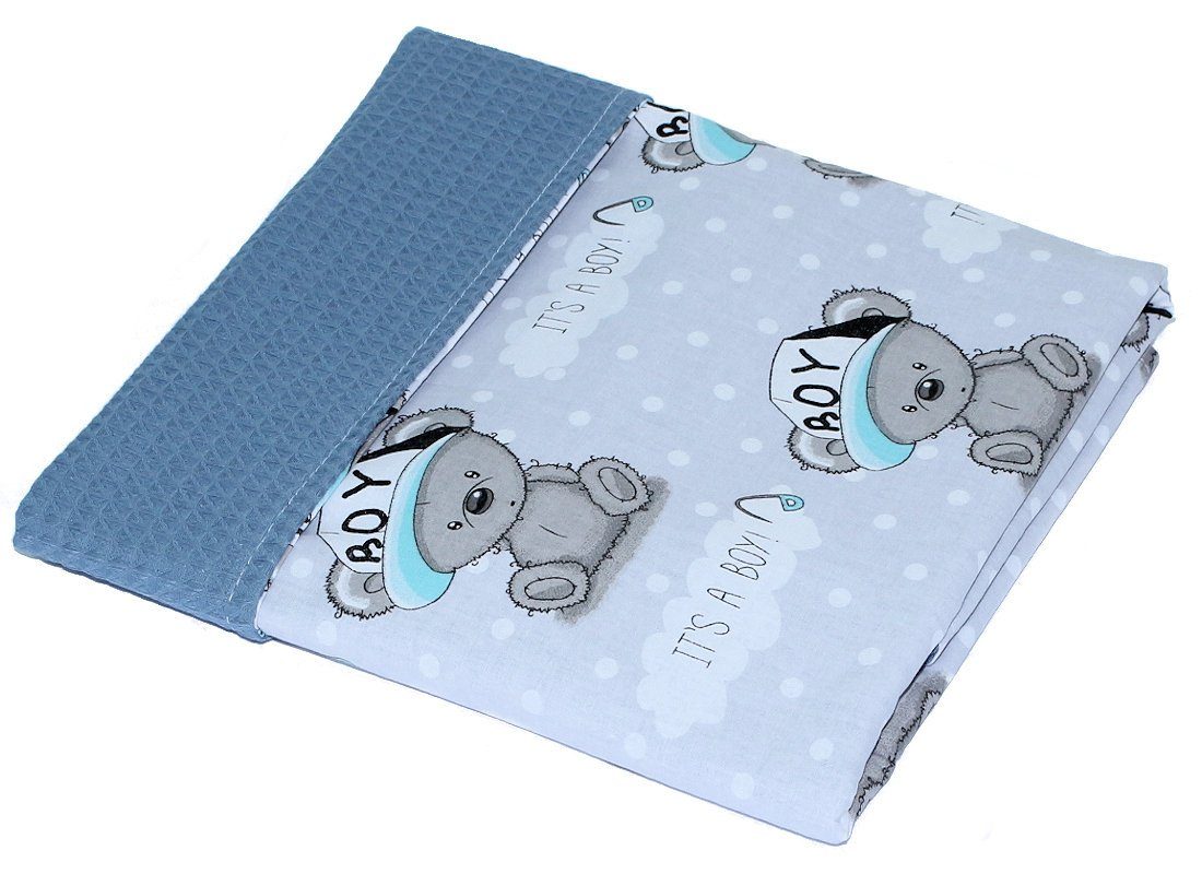 Babydecke Babydecke Waffelpiqué Baumwolle Kuscheldecke Kinderwagendecke, Primawela – Bild 3 von 3
