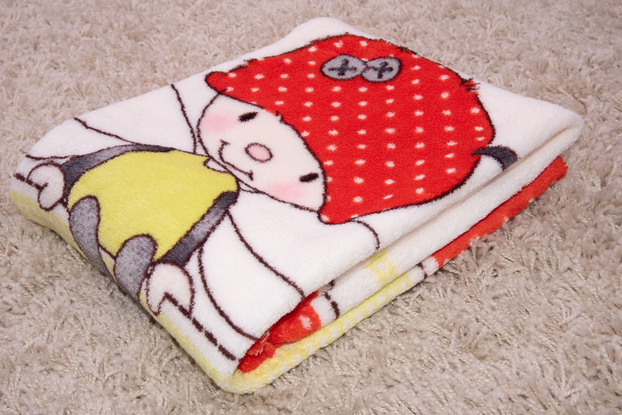 Wohndecke Baby Kuscheldecke Flauschdecke Wohndecke Käferchen 75 x 100 cm, Herding, Langlebig