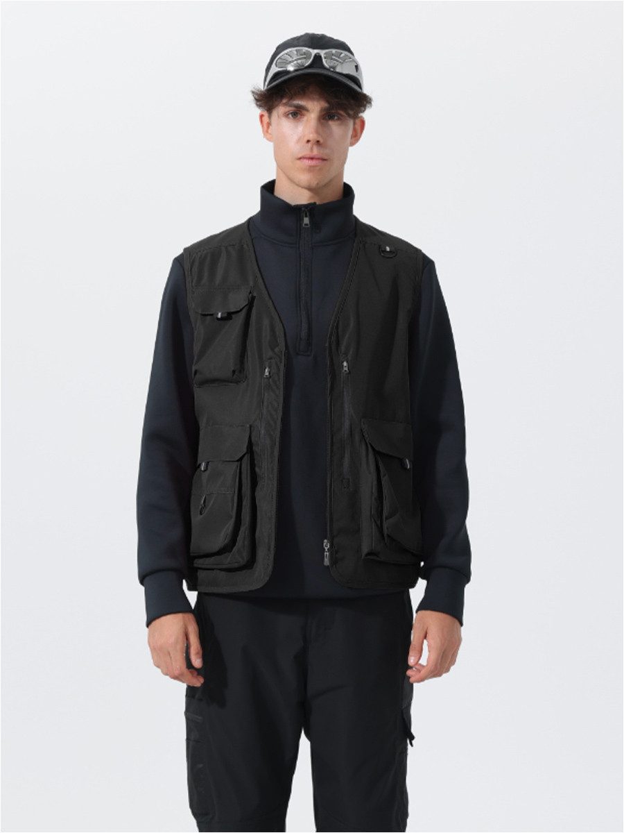 YOUTHUP Anglerweste Herren Utility Outdoorweste Multi Pocket Arbeitswesten