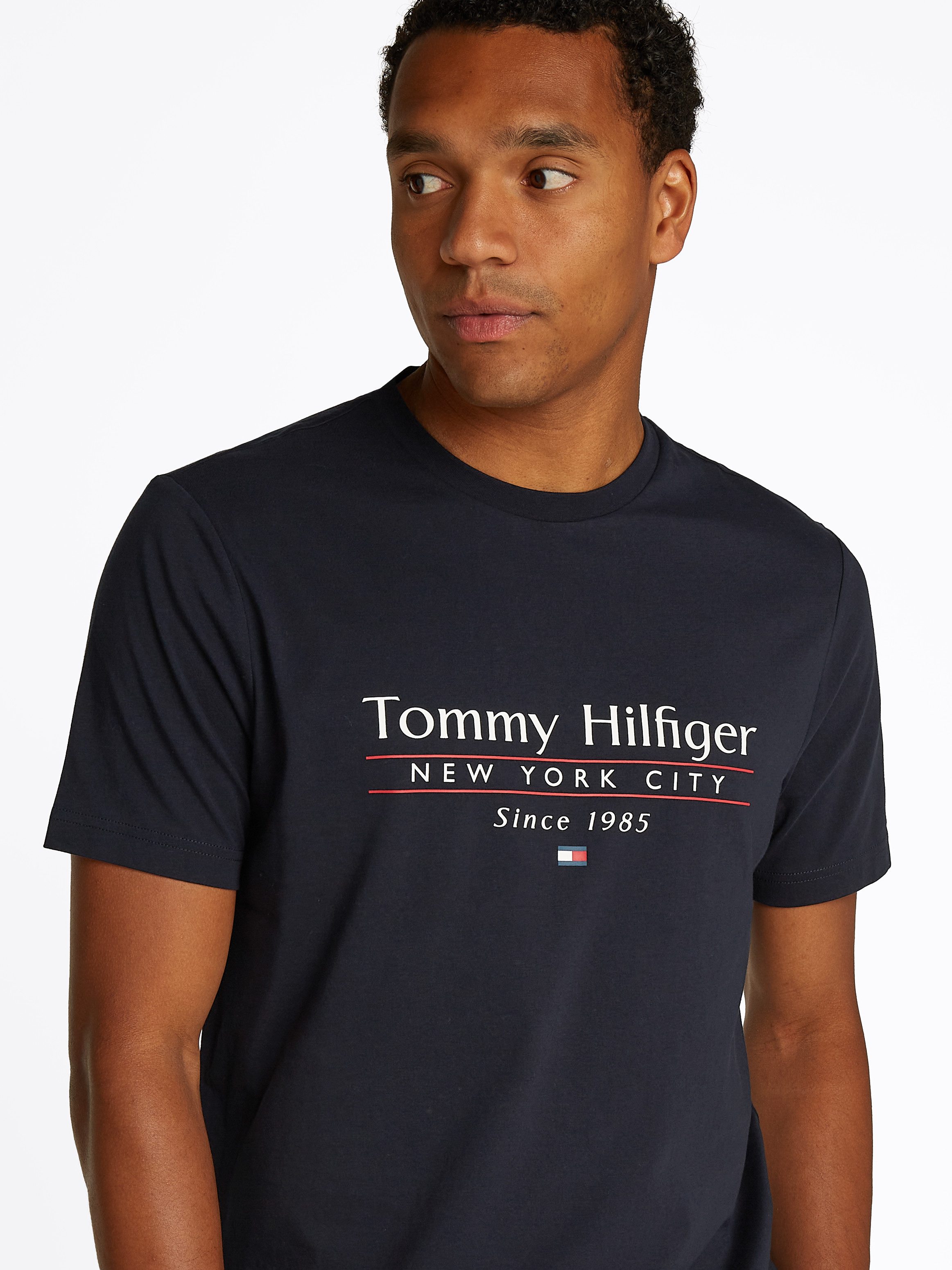 Tommy Hilfiger T-Shirt HILFIGER CENTER STACK günstig online kaufen