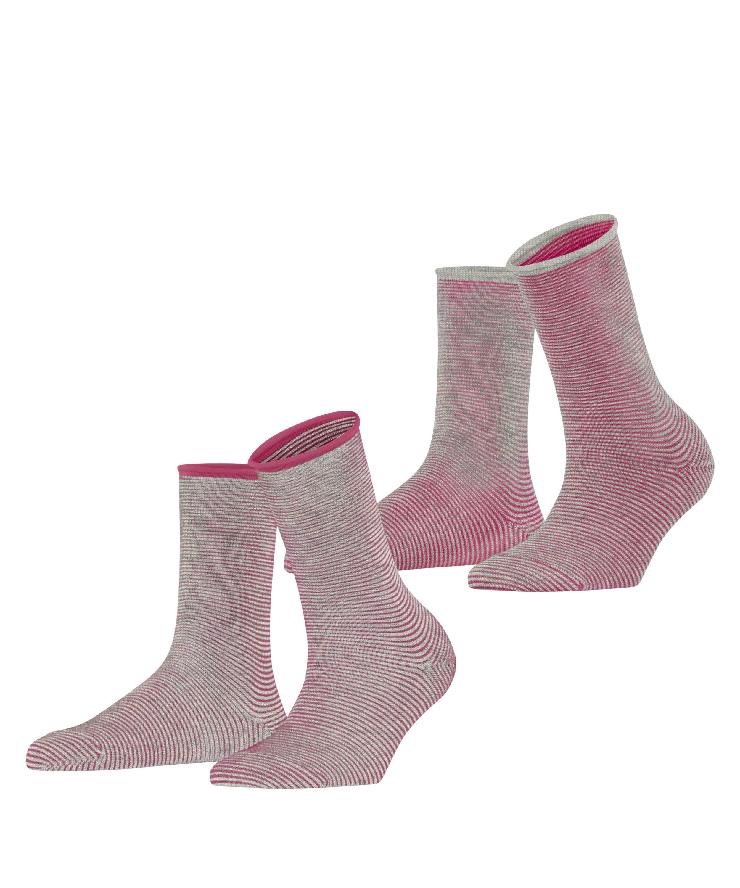 Esprit Socken Esprit Allover Stripe 2-Pack Damen (2-Paar) aus Biobaumwolle