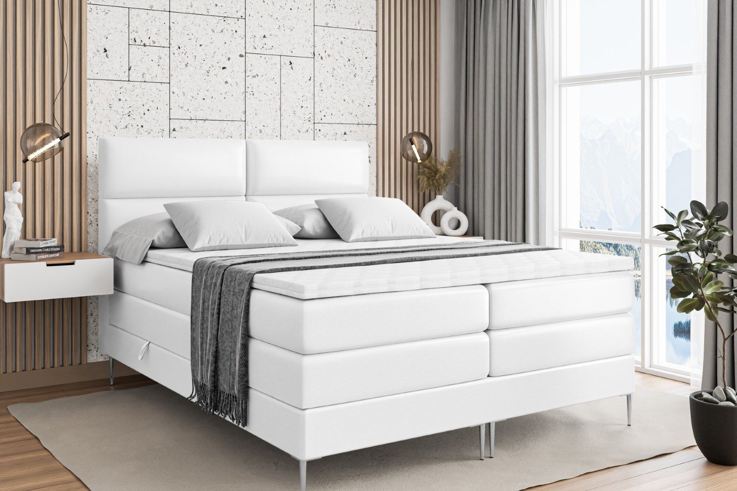 ALTDECOR Boxspringbett BOXI3-F KING (Multipocket-Matratze H4, günstig online kaufen