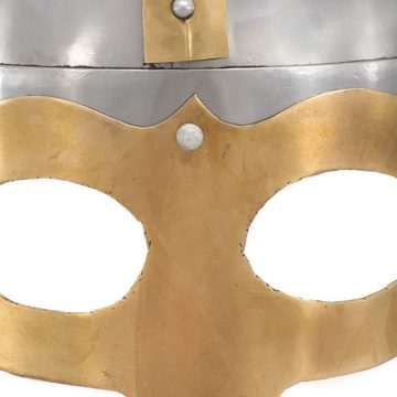 vidaXL Ritter-Kostüm Wikinger-Helm Antik Replik LARP Silbern Stahl